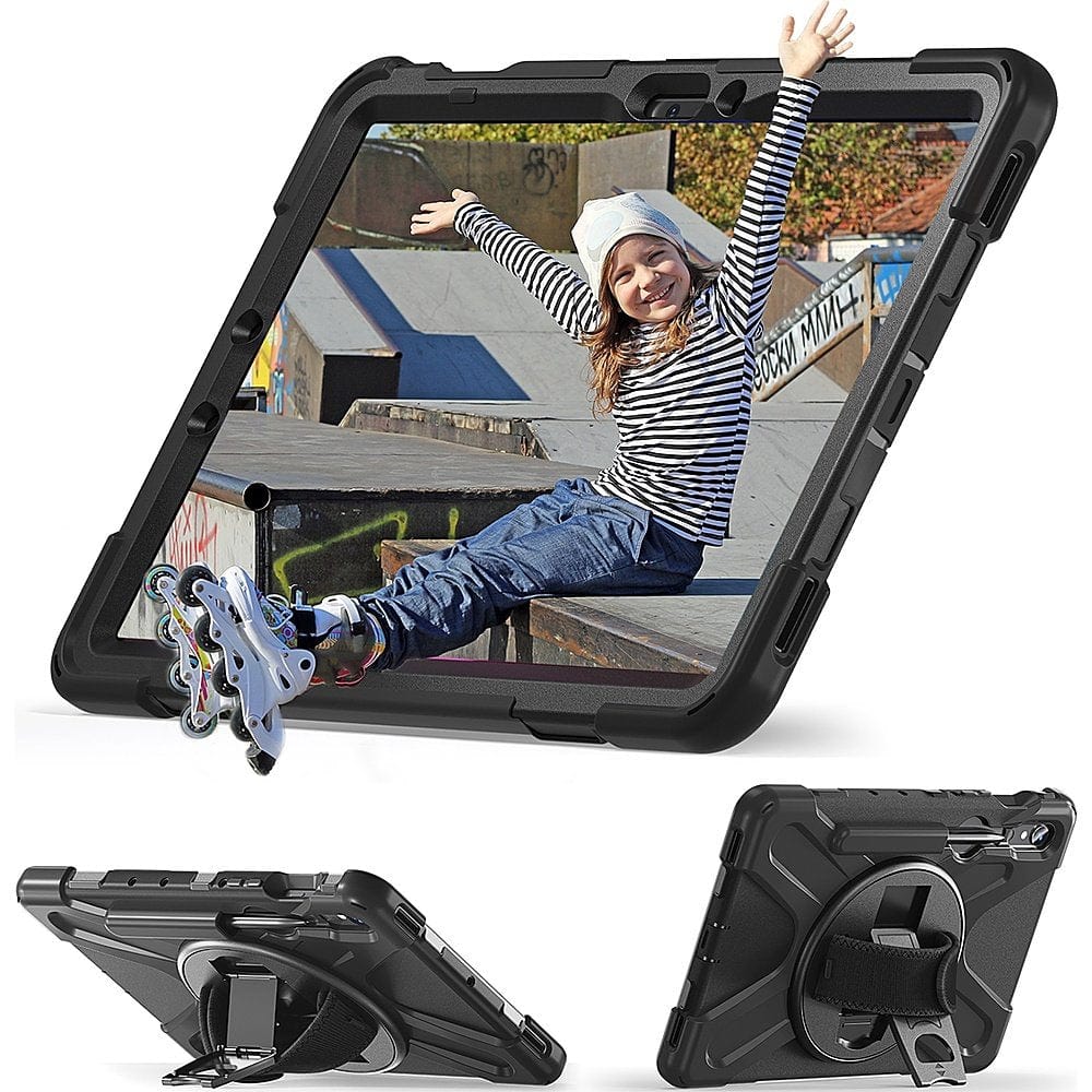 Raider X Series Heavy Duty Hand Strap Case - Galaxy Tab S10 Lite (2025), S10 FE, Tab S8, Tab S9, and Tab S9 FE