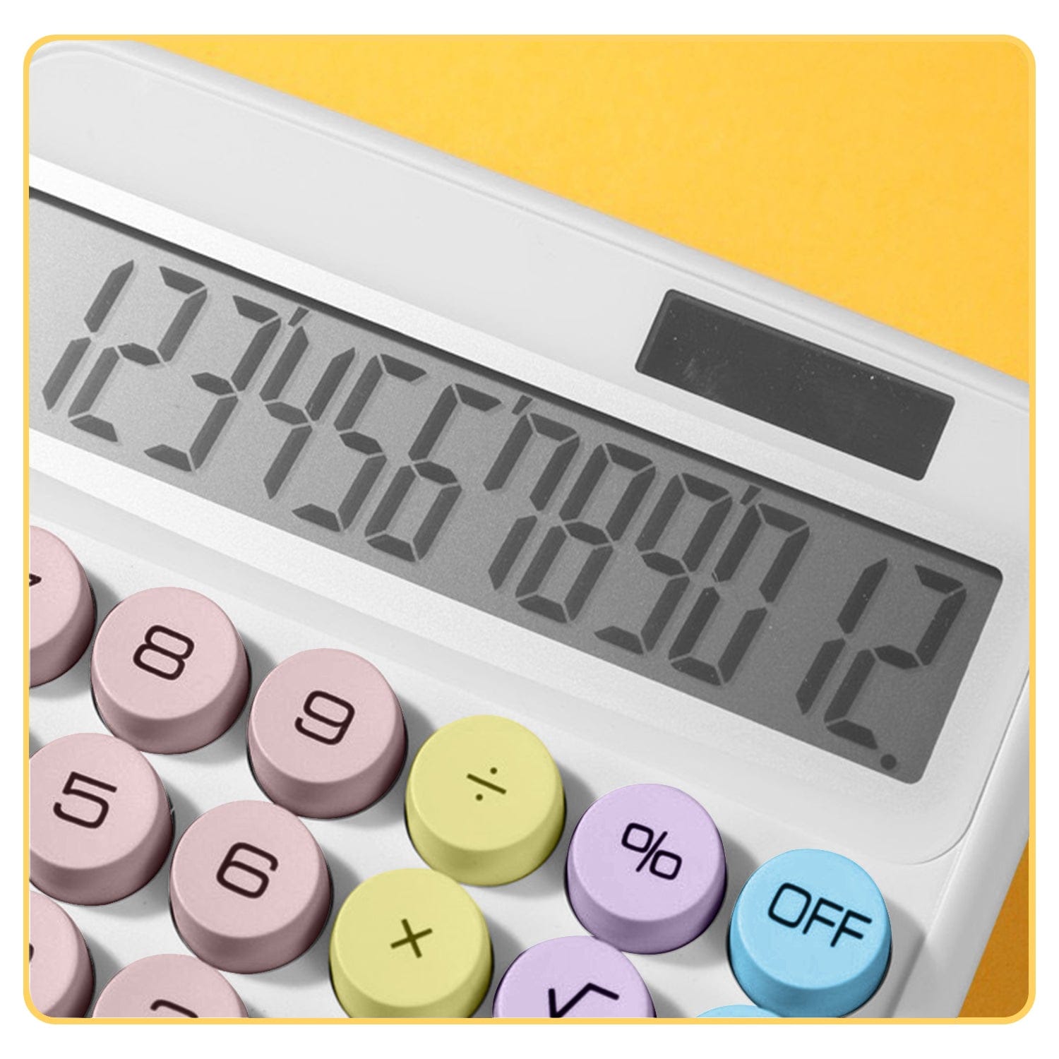 Desktop Calculator - Solar & Battery Powered, 12-Digit, Large Keys