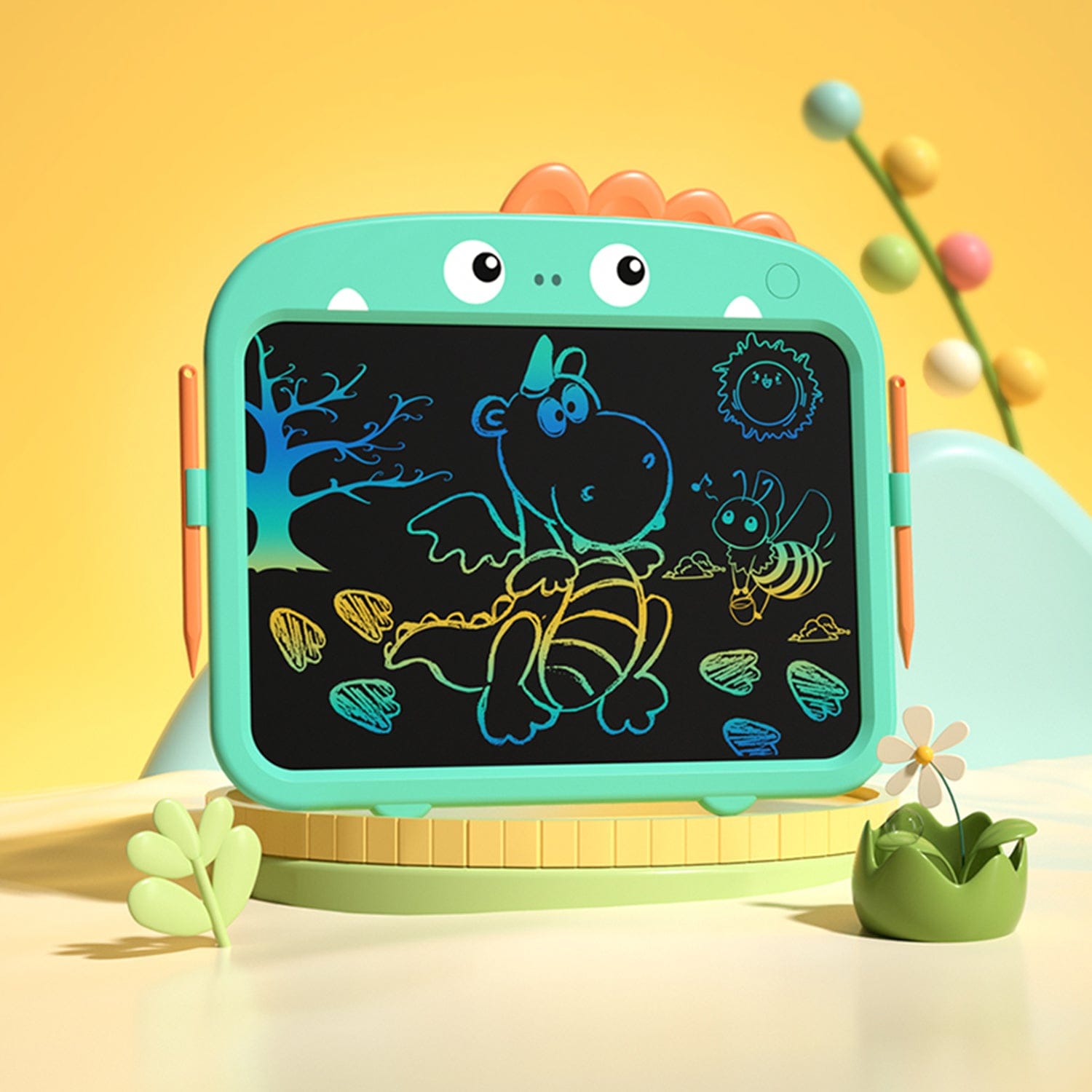 LCD Writing Kids Tablet 13.5" - Color Display, One-Click Erase