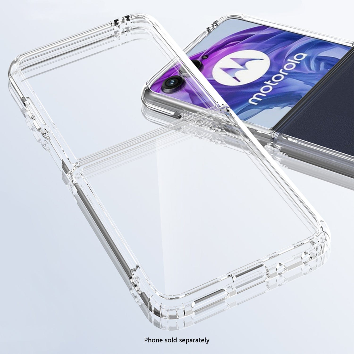 Motorola Razr+ (2025) Clear Case - Anti-Slip Grip, Shock-Absorbing Corners | Venture Series