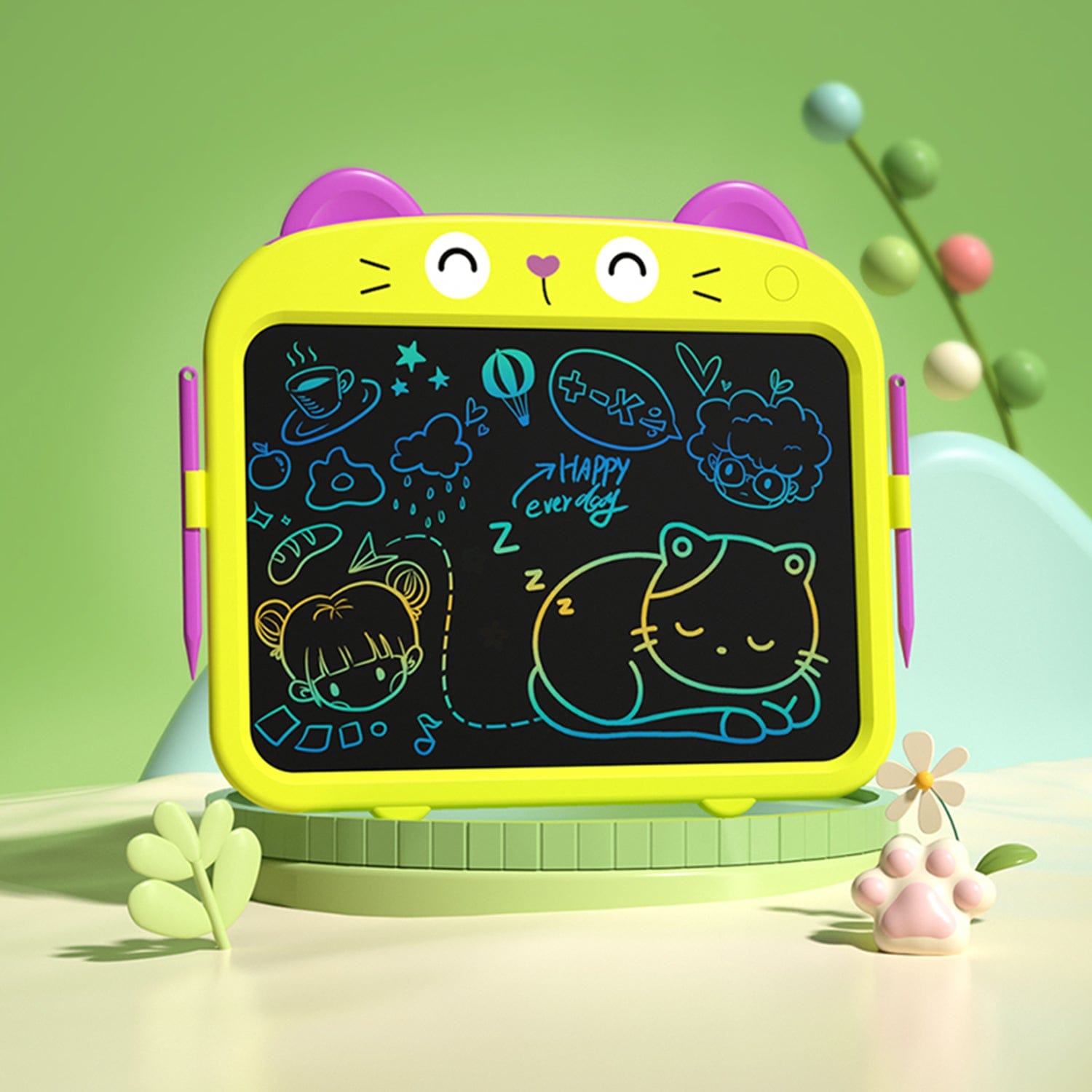 LCD Writing Kids Tablet 13.5" - Color Display, One-Click Erase