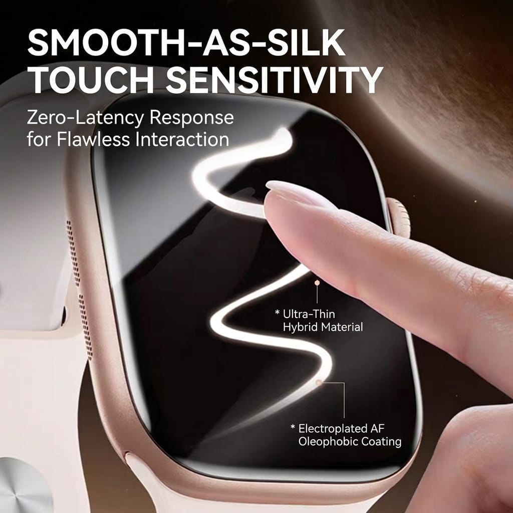 Apple Watch SE 1/2/3, Series 4/5/6 (40mm) Screen Protector - 3D Hybrid Flexible Film with Applicator | ZeroDamage