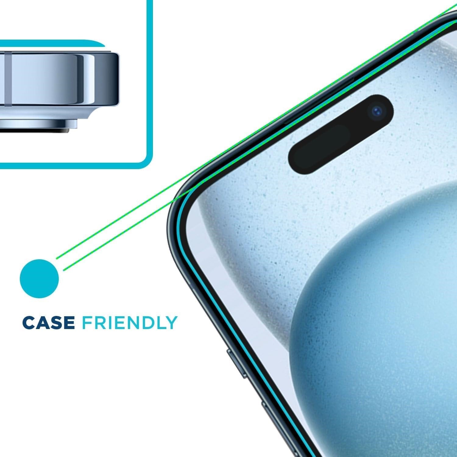 iPhone 15 Plus Tempered Glass Screen Protector - 2-Pack, Anti-Fingerprint | ZeroDamage