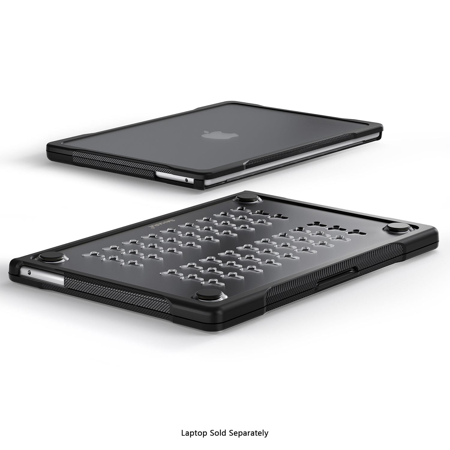 MacBook Pro 16-Inch (2021–2025, M1–M5) Clear/Black Case – Shock-Absorbing Corners | Raider Series