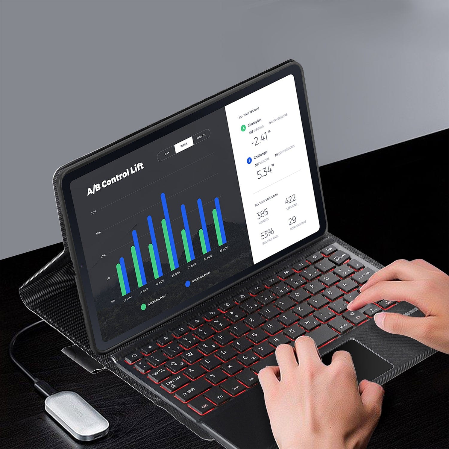 Navigate Series Keyboard with Mouse Pad Case - Pixel Tab