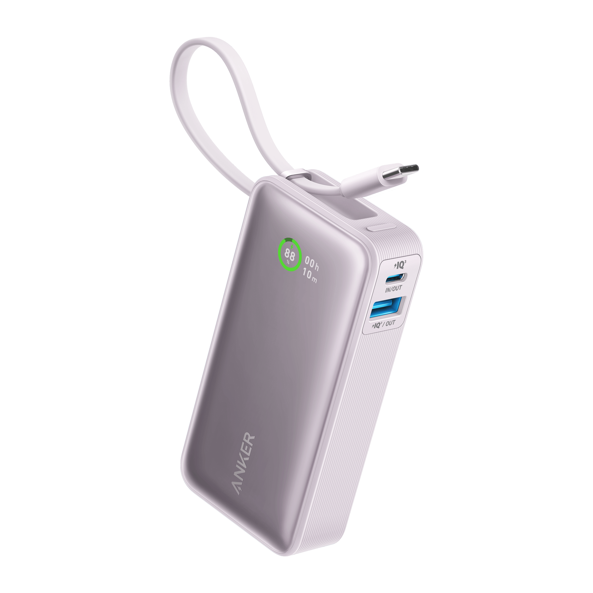 Anker Nano Power Bank (30W, Built-In USB-C Cable)