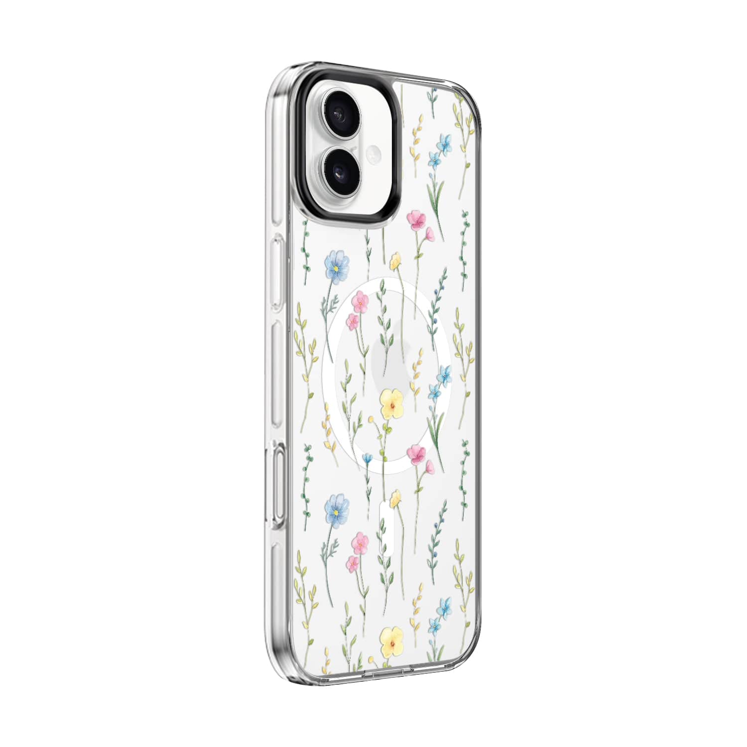 iPhone 16 Floral Design Case with Swappable Back - Wireless Charging | Inspire Series
