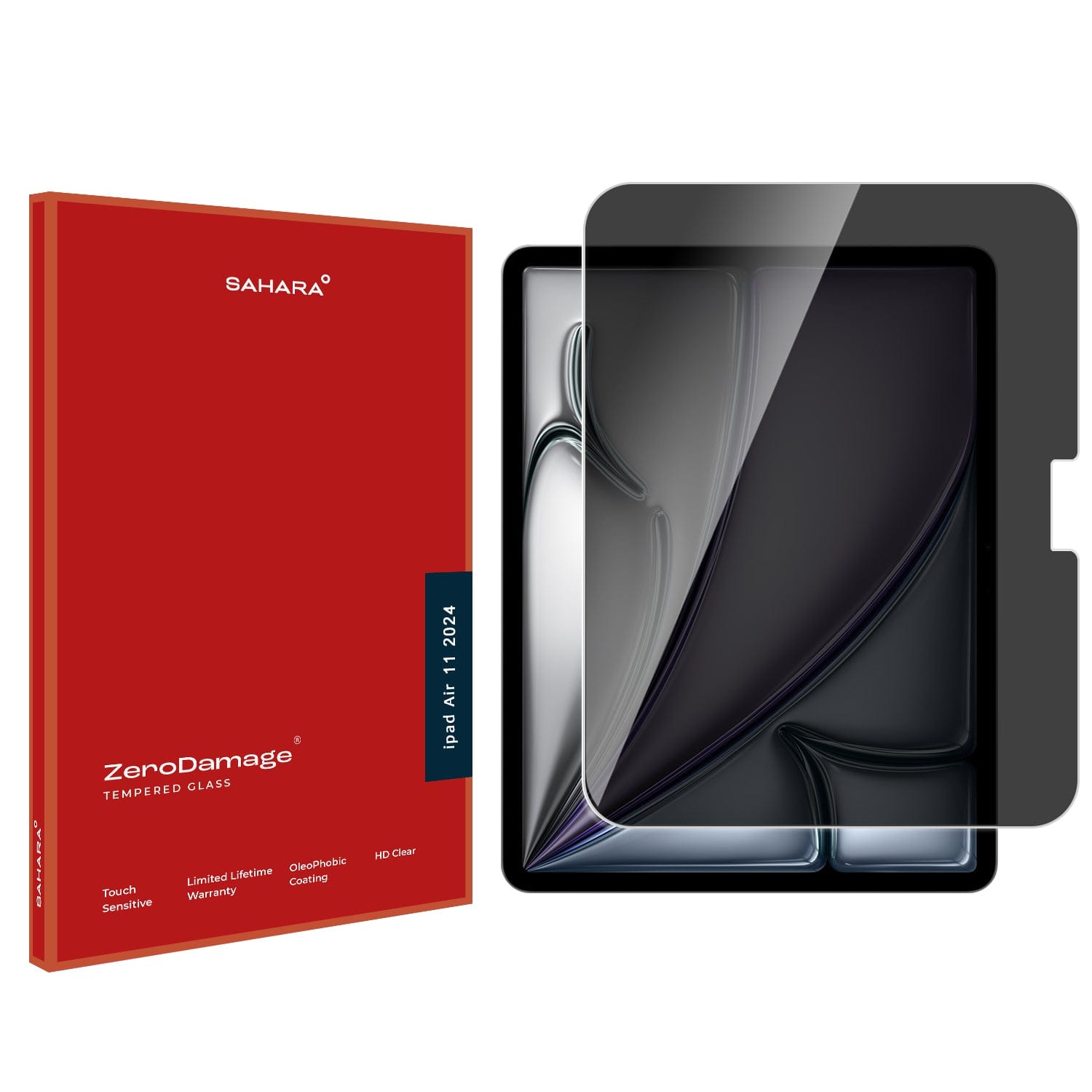 ZeroDamage Ultra-Strong Tempered Privacy Glass Screen Protector - Apple iPad Air 11-inch (M2 2024/M3 2025)