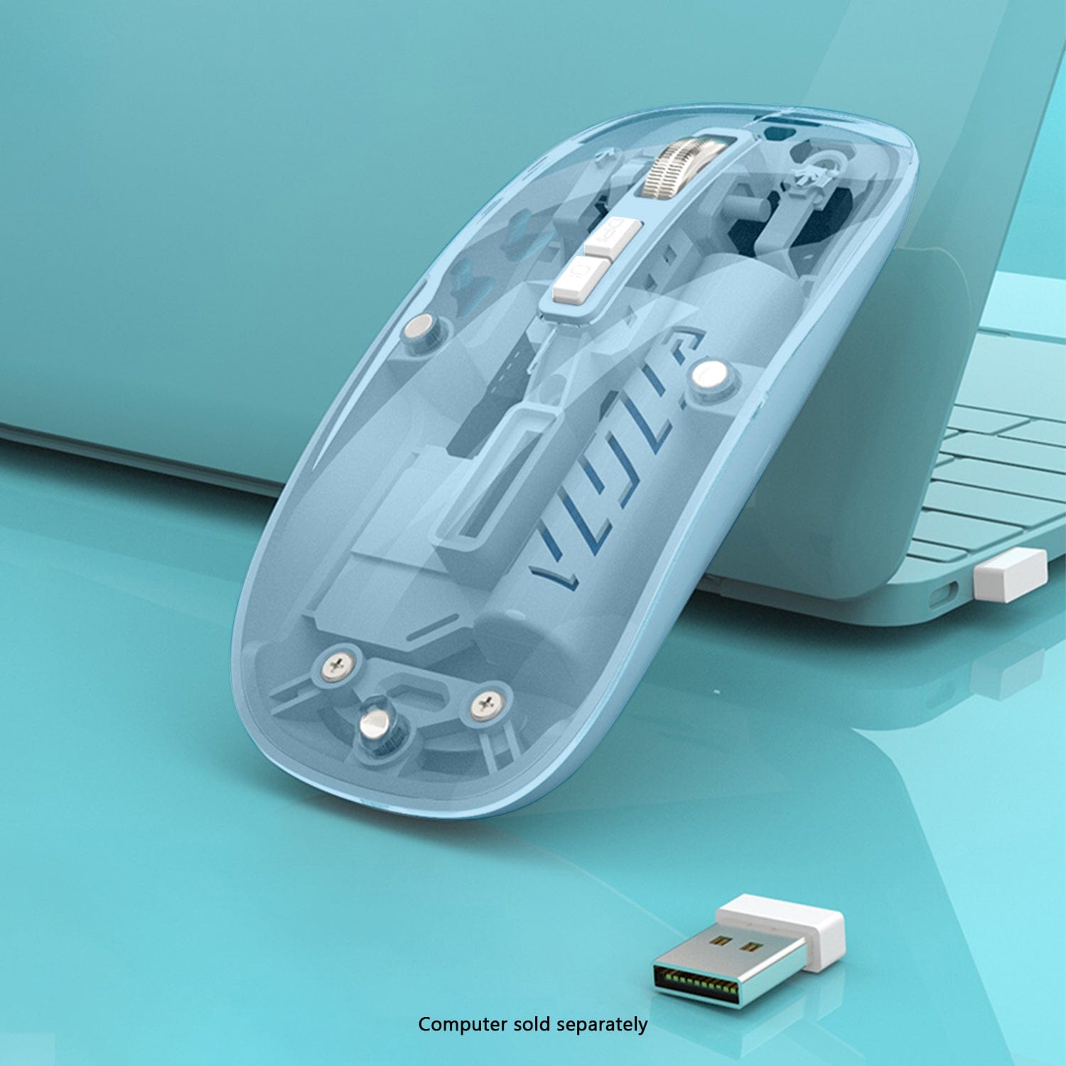Wireless Mouse - Transparent Dual-Mode, Rechargeable Design | Glacier Series