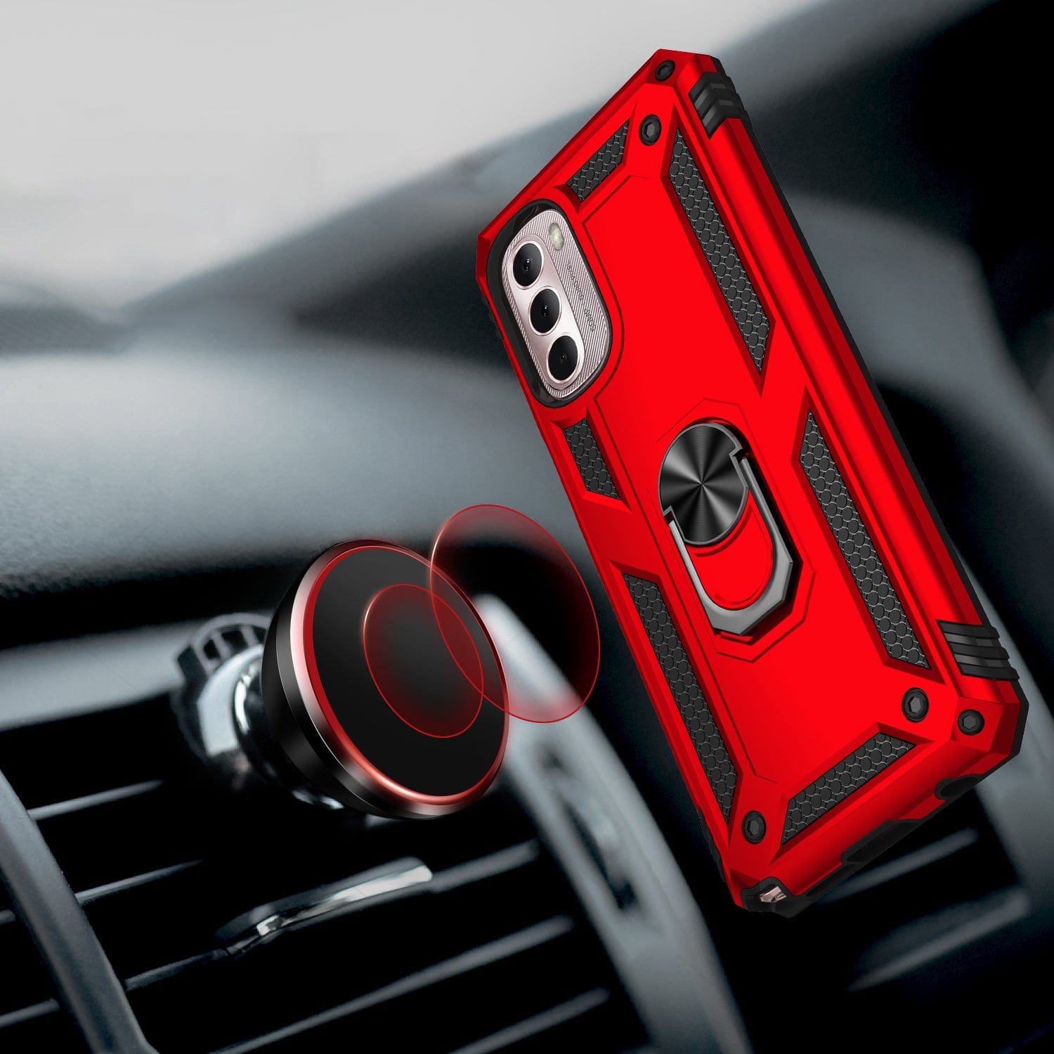 Raider Series Heavy Duty Kickstand with Belt Clip Case - Motorola G Stylus 4G