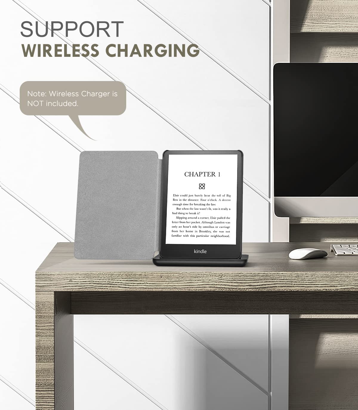 Slim Vegan Leather Business Folio Case - Amazon Kindle Paperwhite (2021-2023)