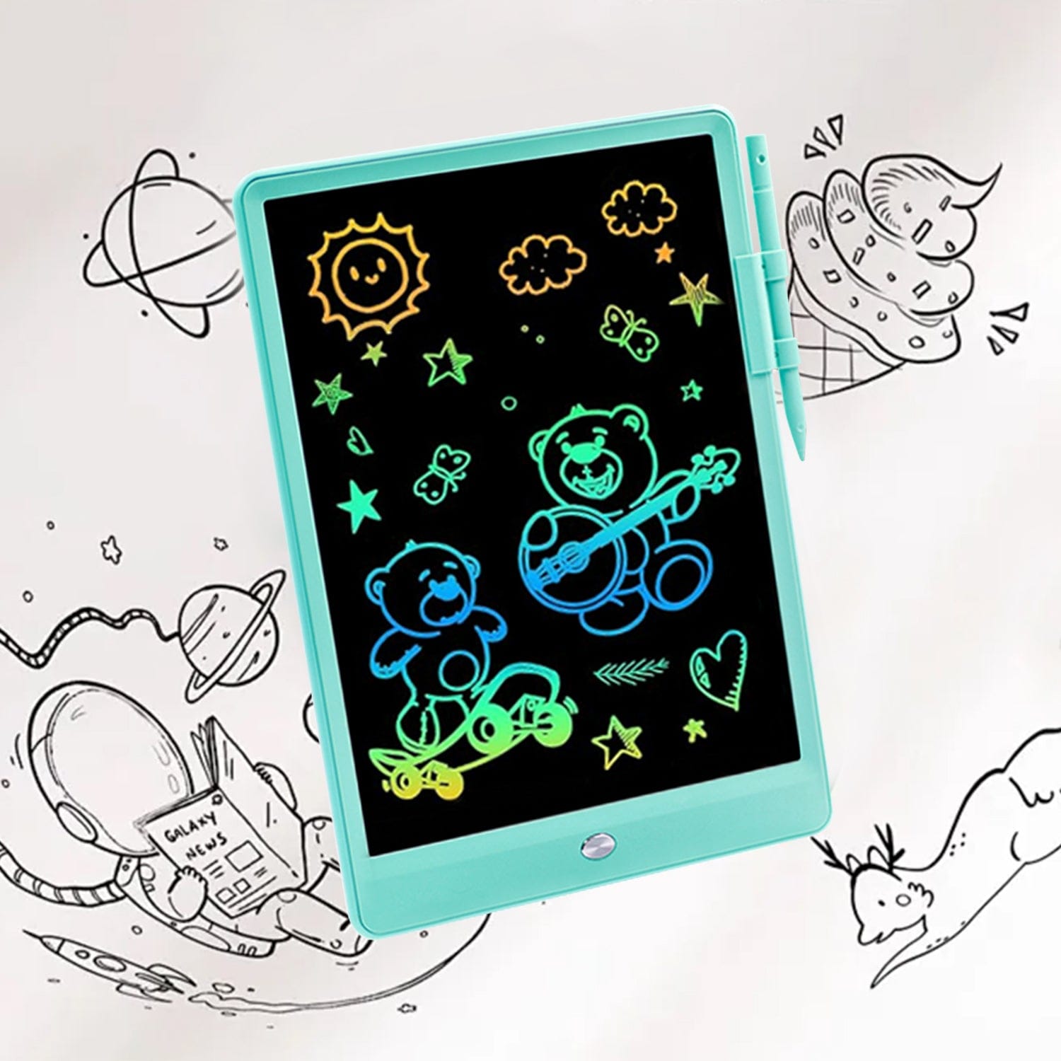 LCD Writing Tablet 10" - Paperless Notebook, One-Click Erase with Lock