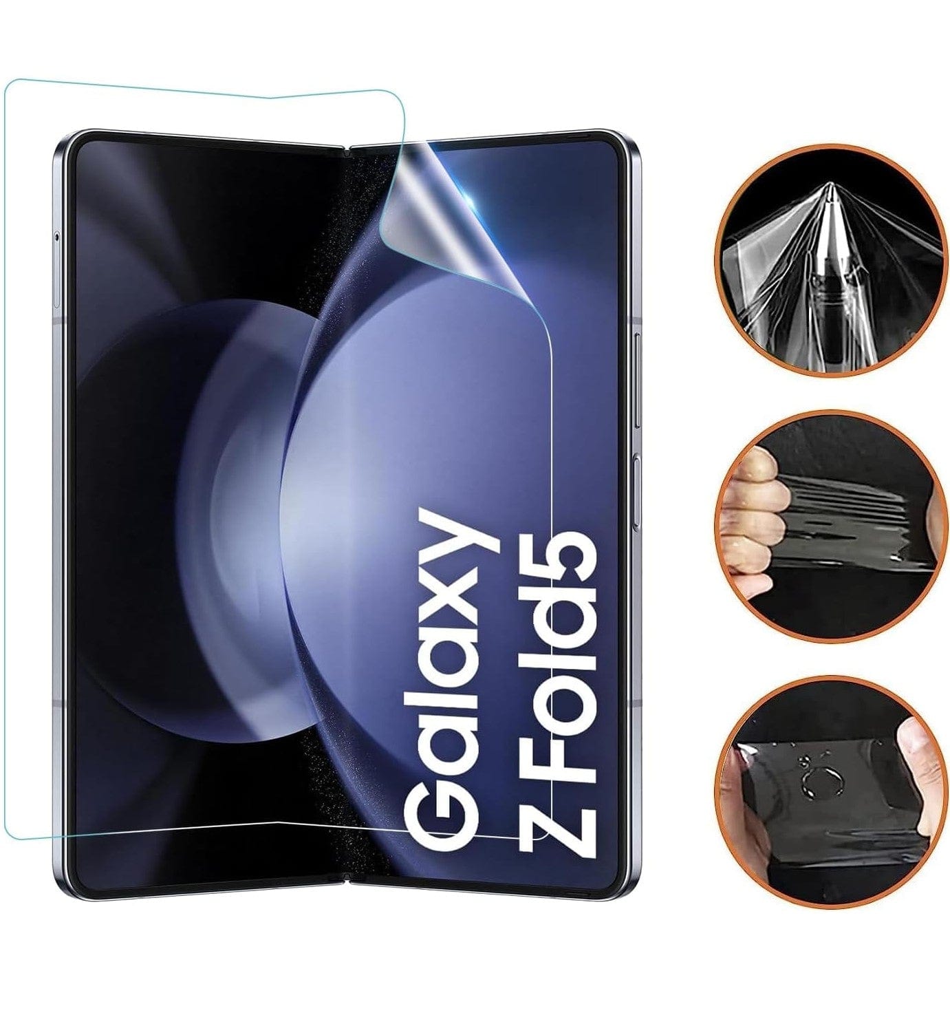 ZeroDamage Ultra-Strong+ Tempered Glass + Film Screen Protector (2-Pack) - Samsung Galaxy Z Fold5