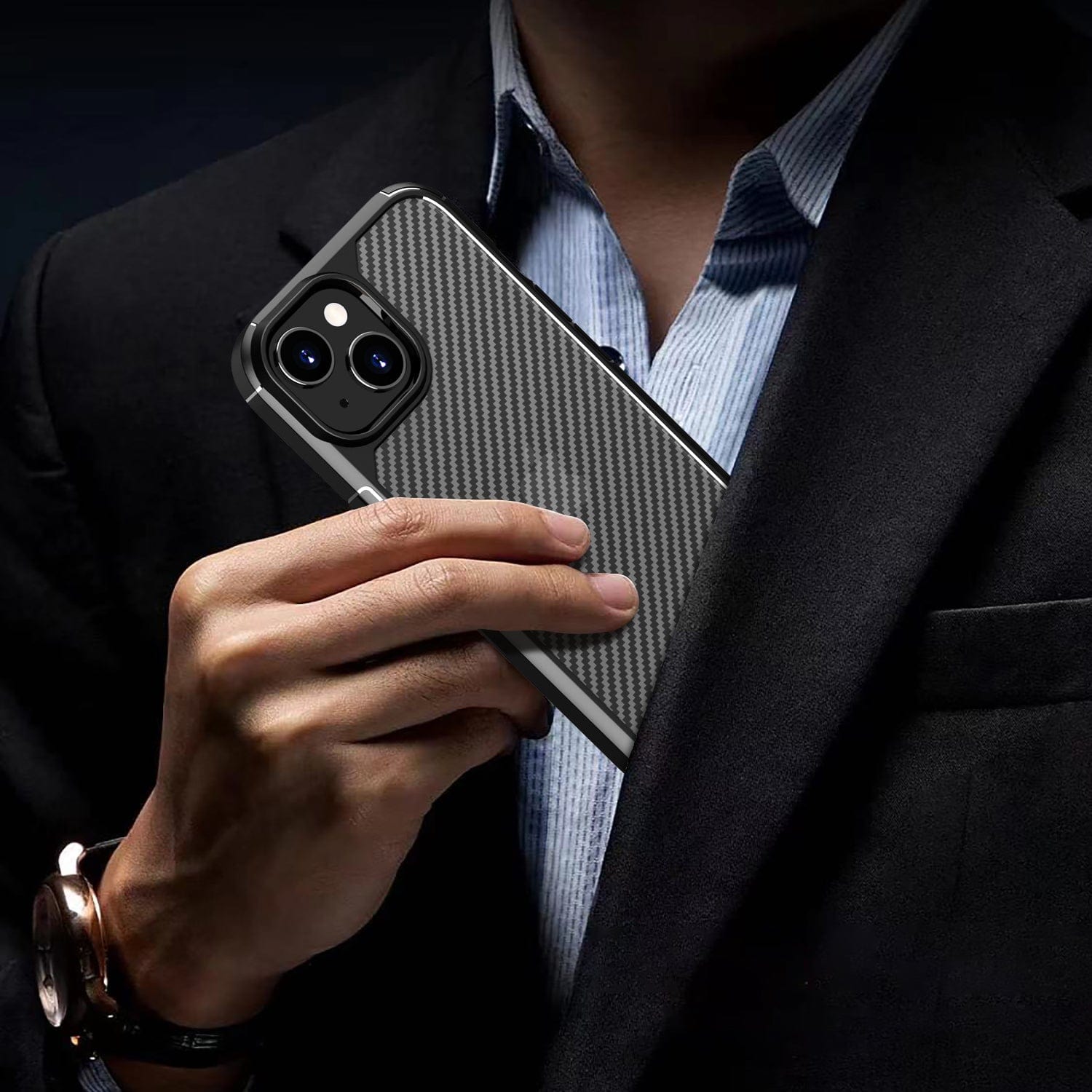 iPhone 15 Carbon-Fiber Case - Rugged Protection | Venture Series