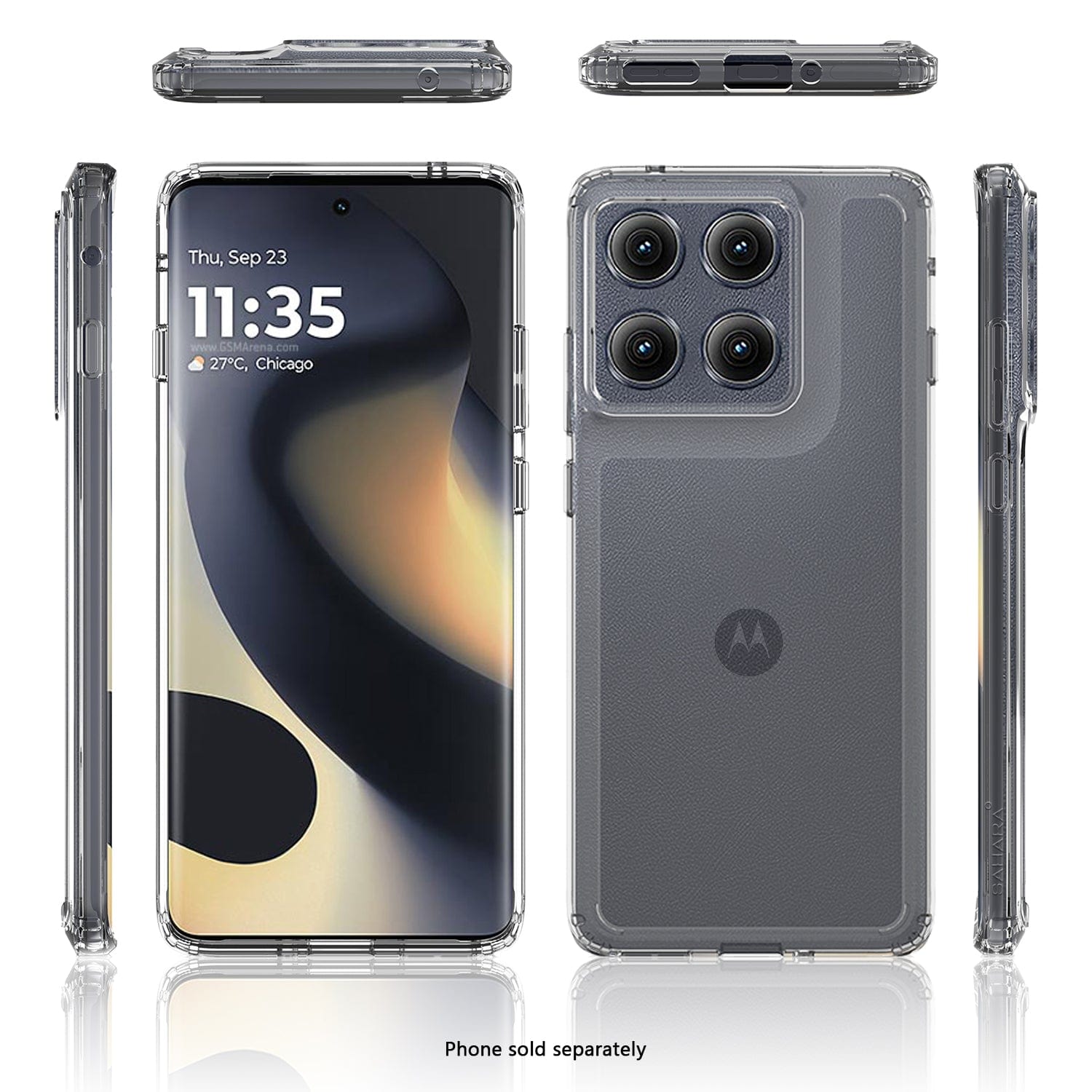 Motorola Edge (2025) Clear Case - Anti-Slip Grip Closed-Button Desig | Venture Series