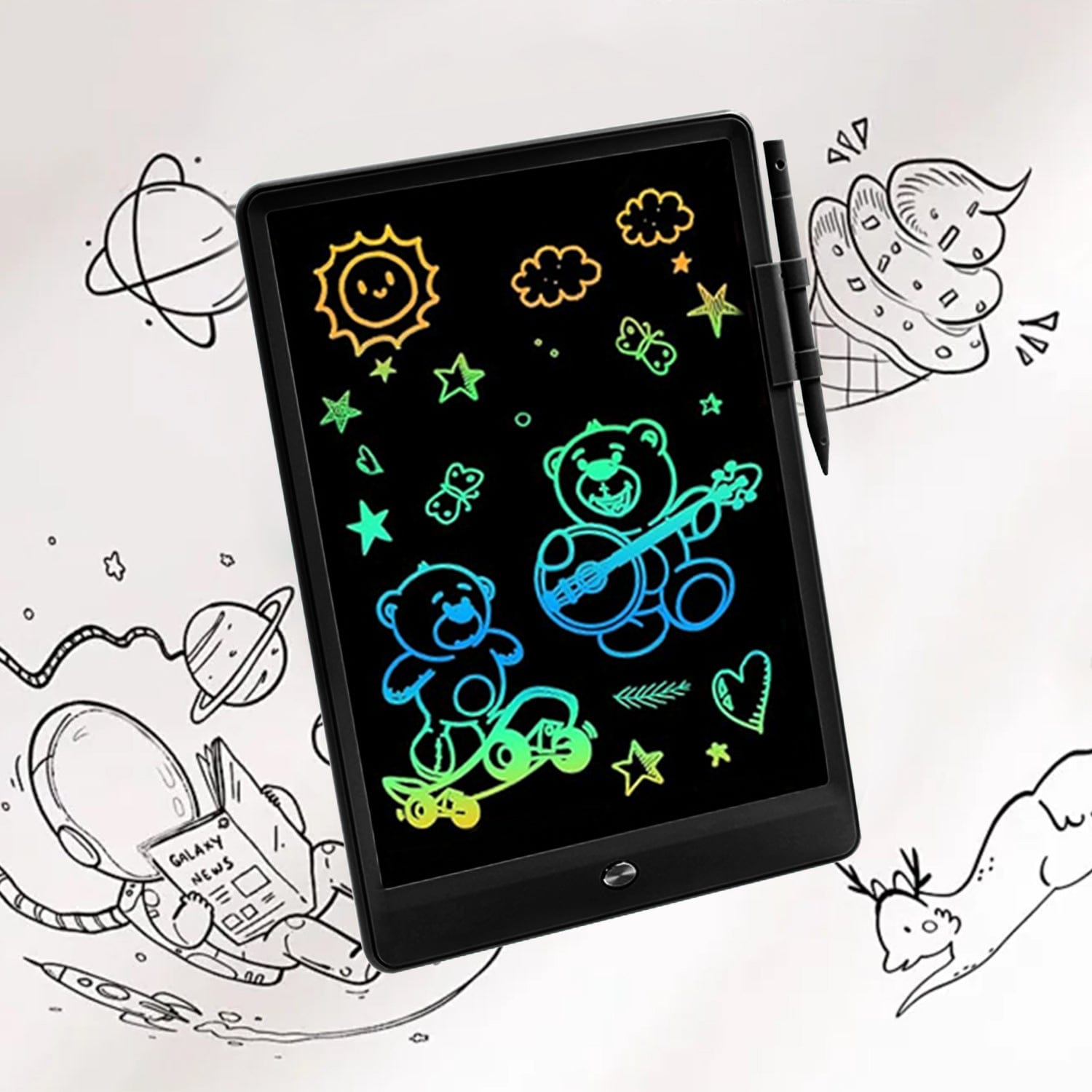 LCD Writing Tablet 10" - Paperless Notebook, One-Click Erase with Lock