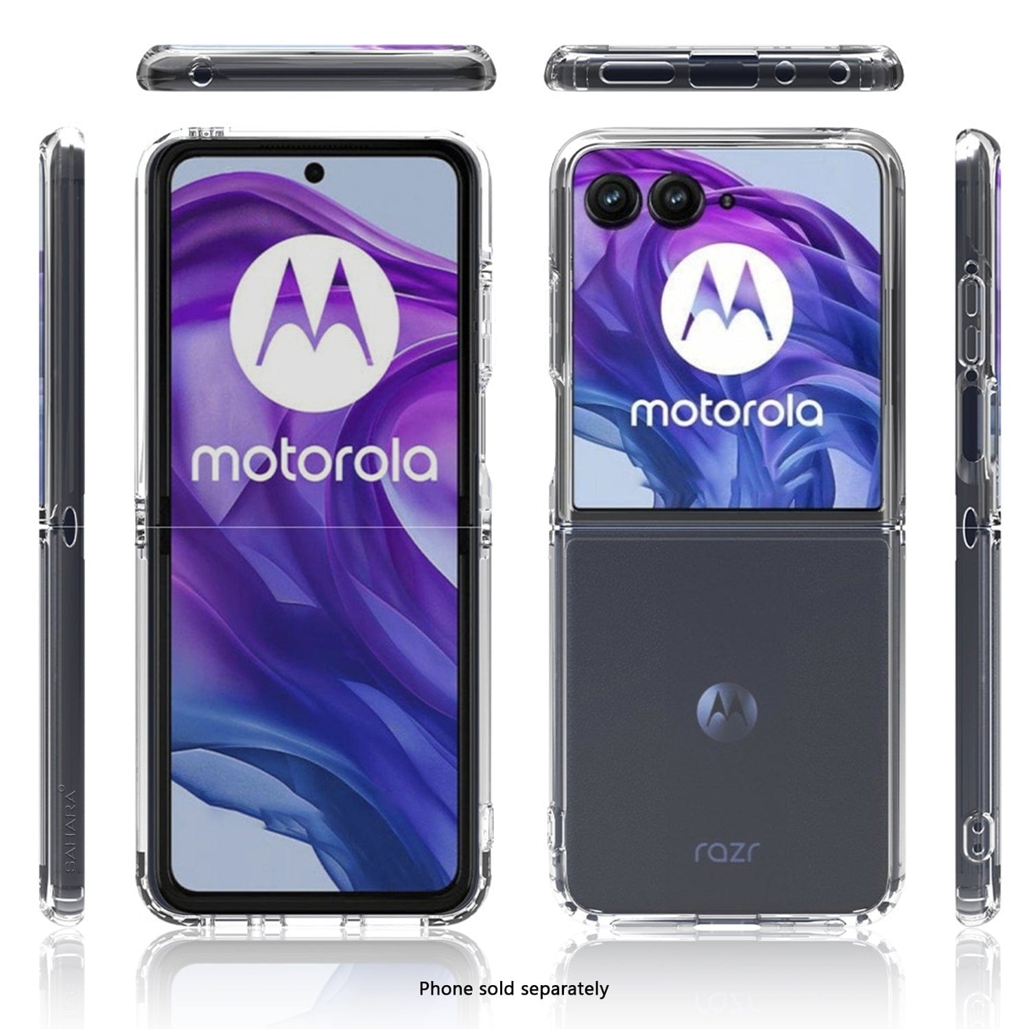 Motorola Razr+ (2025) Clear Case - Anti-Slip Grip, Shock-Absorbing Corners | Venture Series