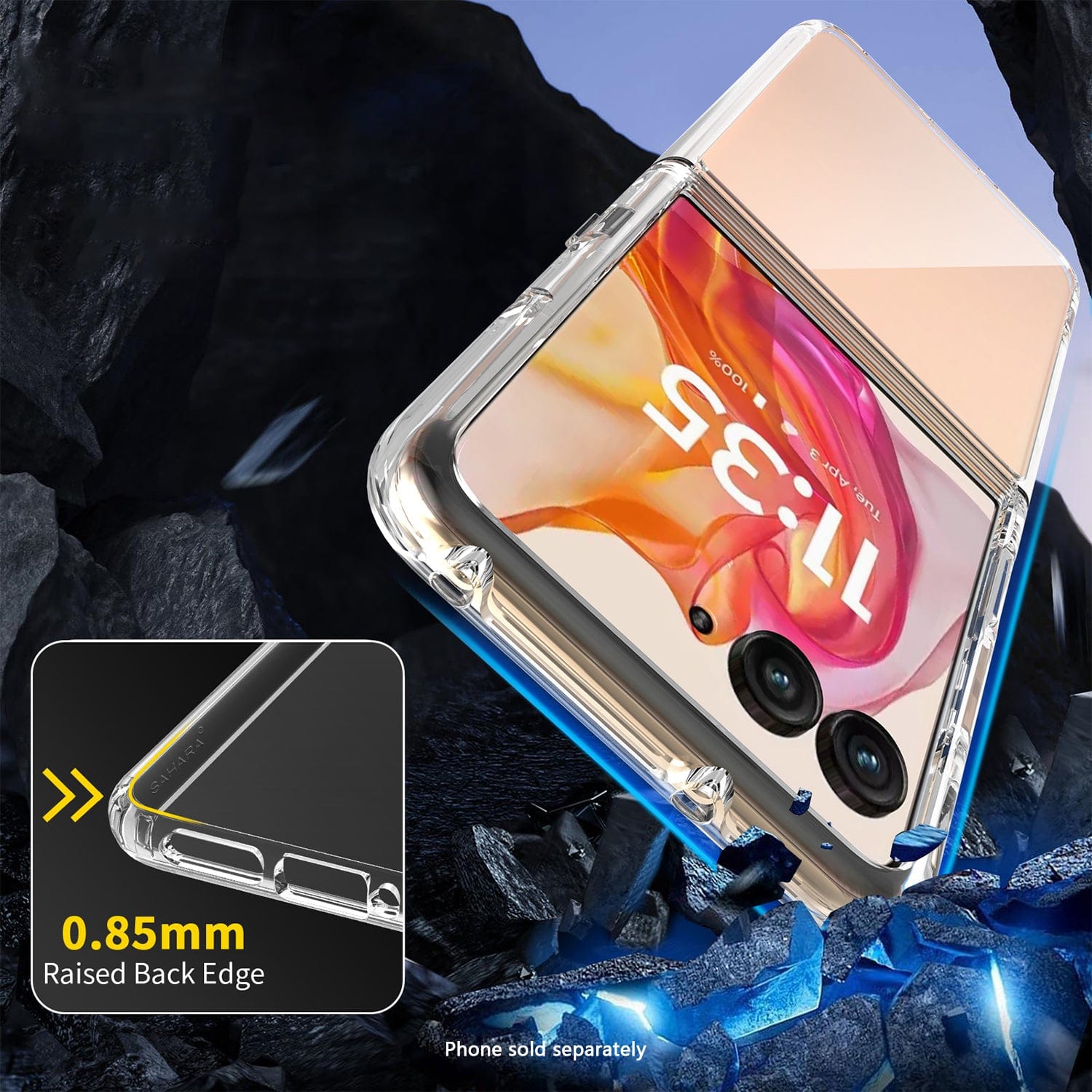 Motorola Razr Ultra (2025) Clear Case - Anti-Slip Grip, Shock-Absorbing Corners | Venture Series