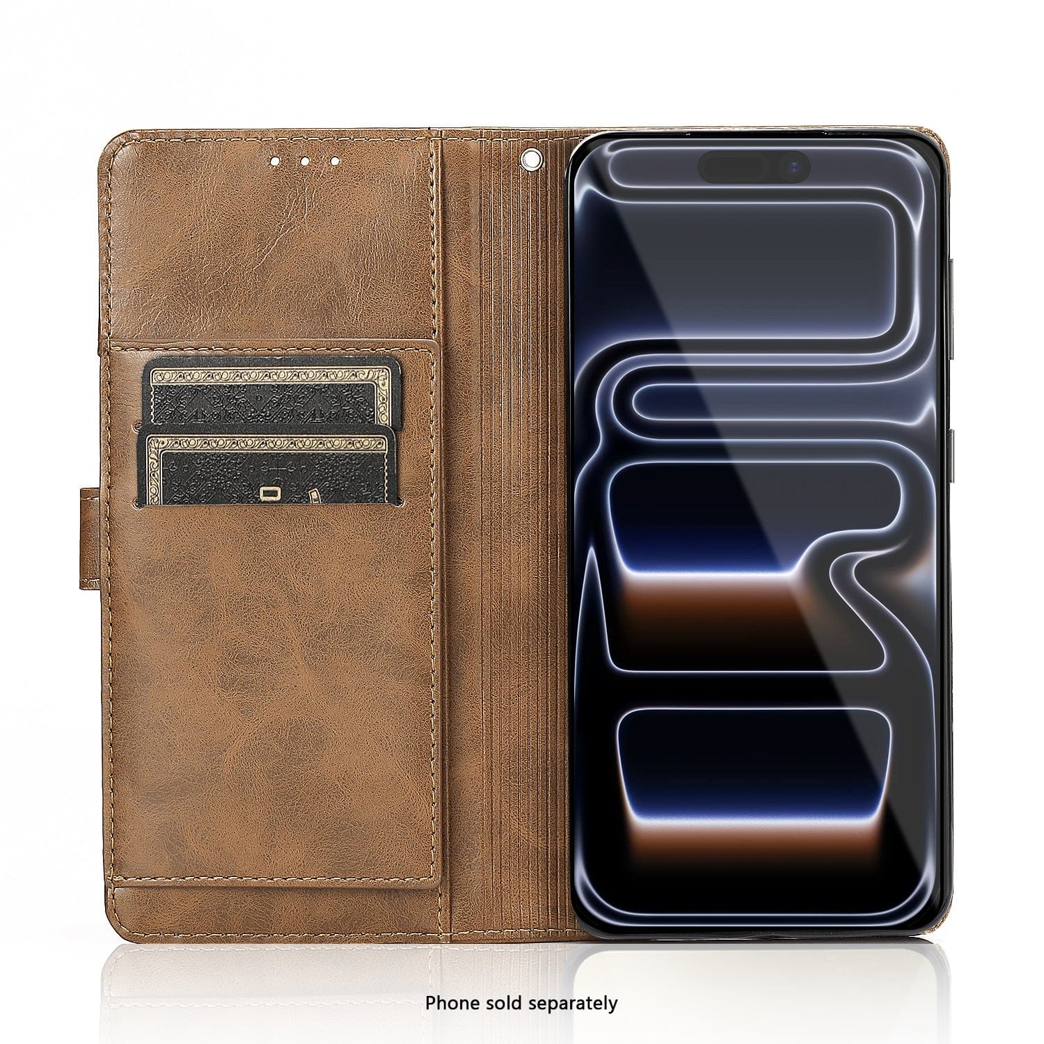 Indy Series Leather Folio Wallet Case Compatible with Magsafe for Apple iPhone 17 Pro Max