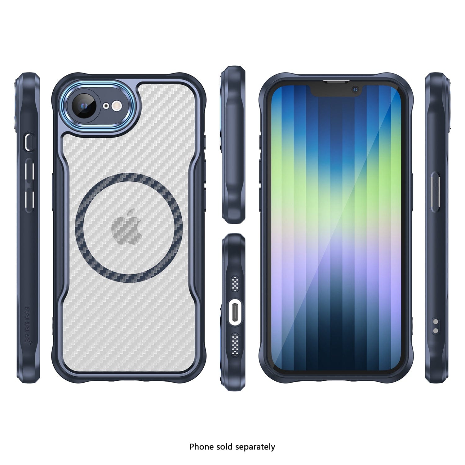 iPhone 16e Clear Case with MagSafe - Anti-Slip Grip, Rugged Protection | Venture Series