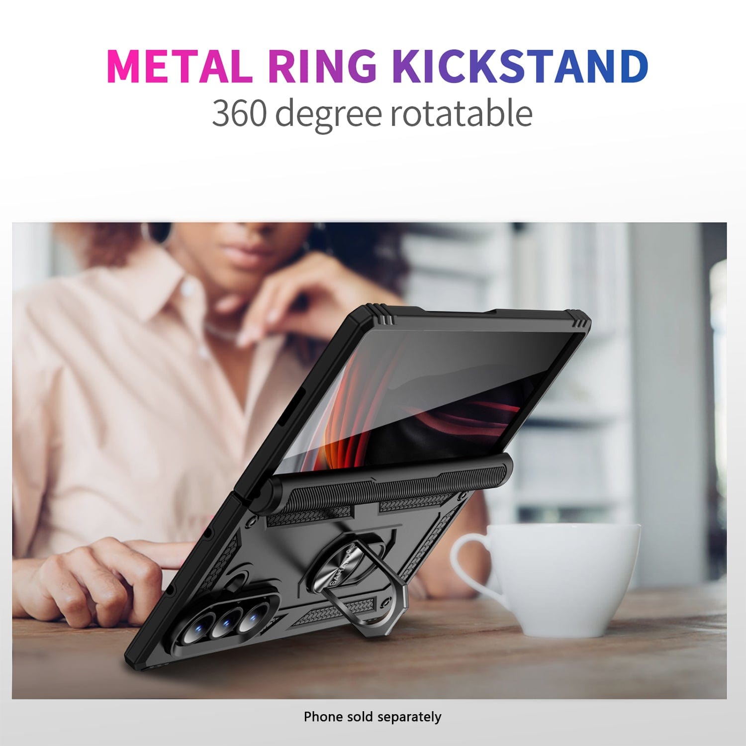 Raider Series Heavy Duty Case for Samsung Galaxy Z Fold7 - Scorpion Black