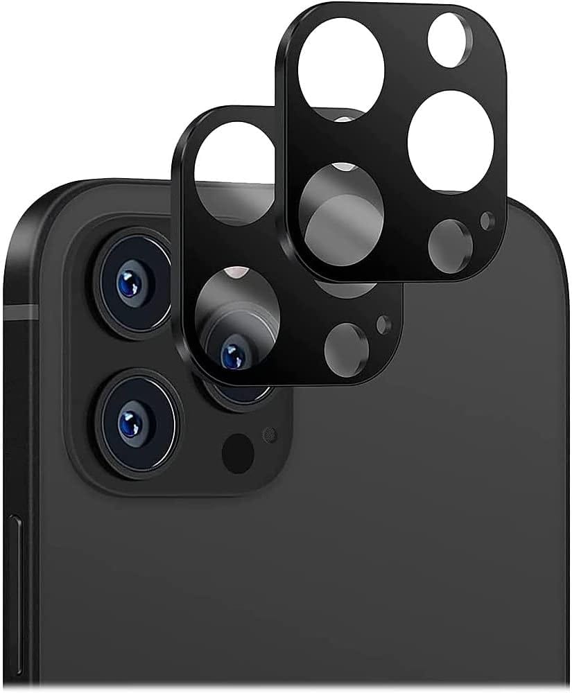 iPhone 14 Pro Max 6.7-inch Protection Kit Bundle - Marble Series Case with Tempered Glass Screen and Camera Protector (Purple Marble)