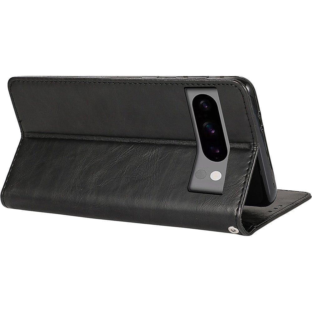 Leather Folio Wallet Case for Google Pixel 8 Pro - Black