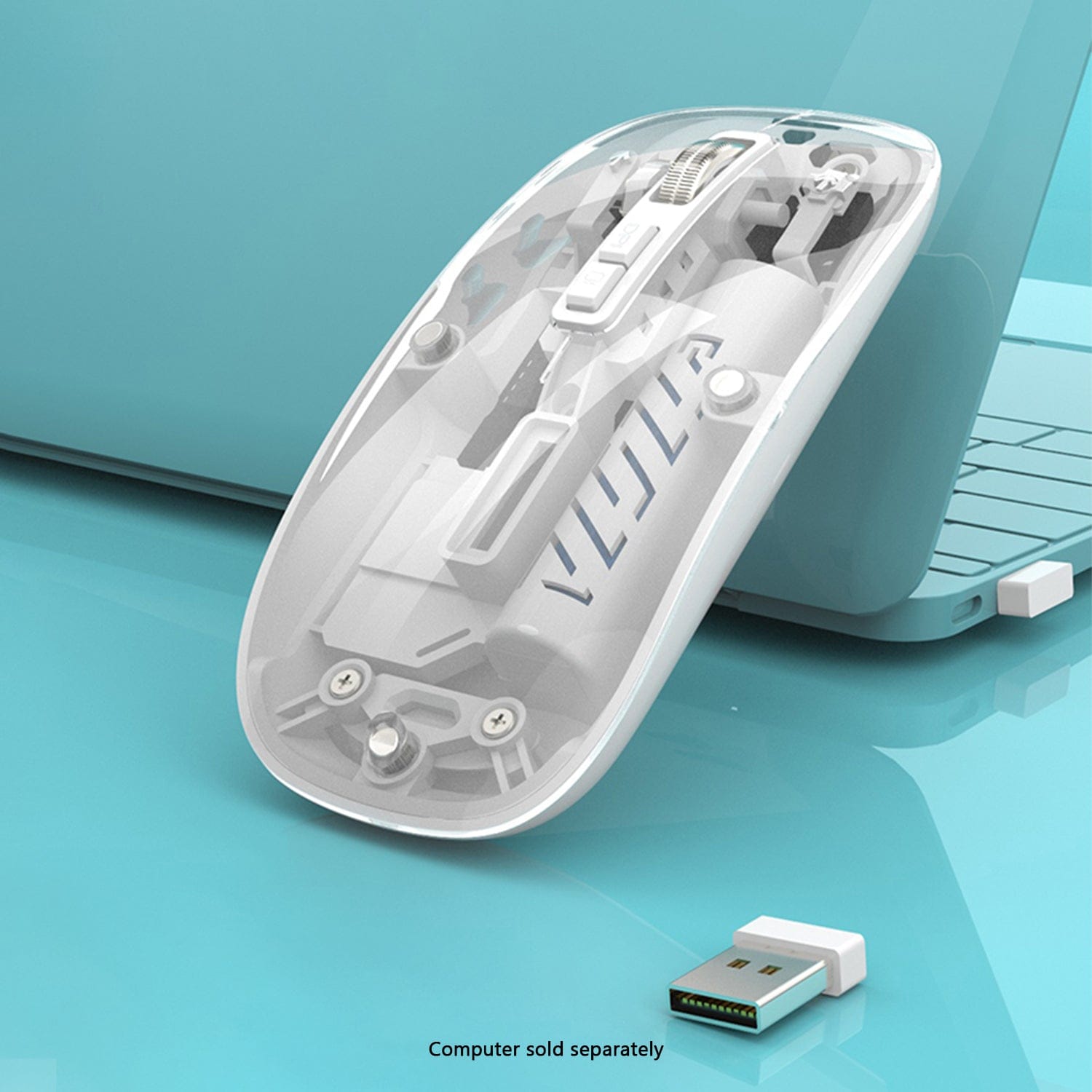 Wireless Mouse - Transparent Dual-Mode, Rechargeable Design | Glacier Series