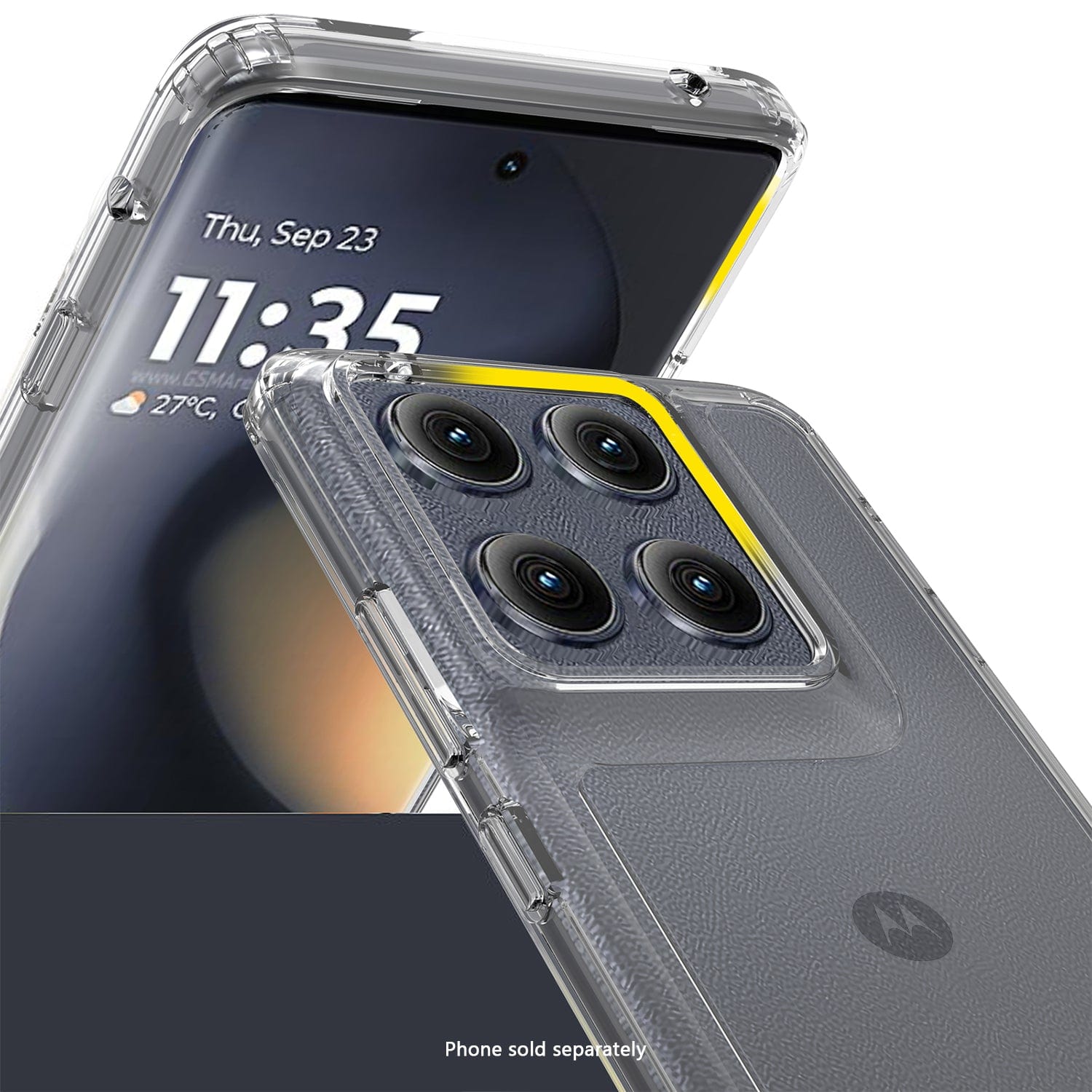 Motorola Edge (2025) Clear Case - Anti-Slip Grip Closed-Button Desig | Venture Series