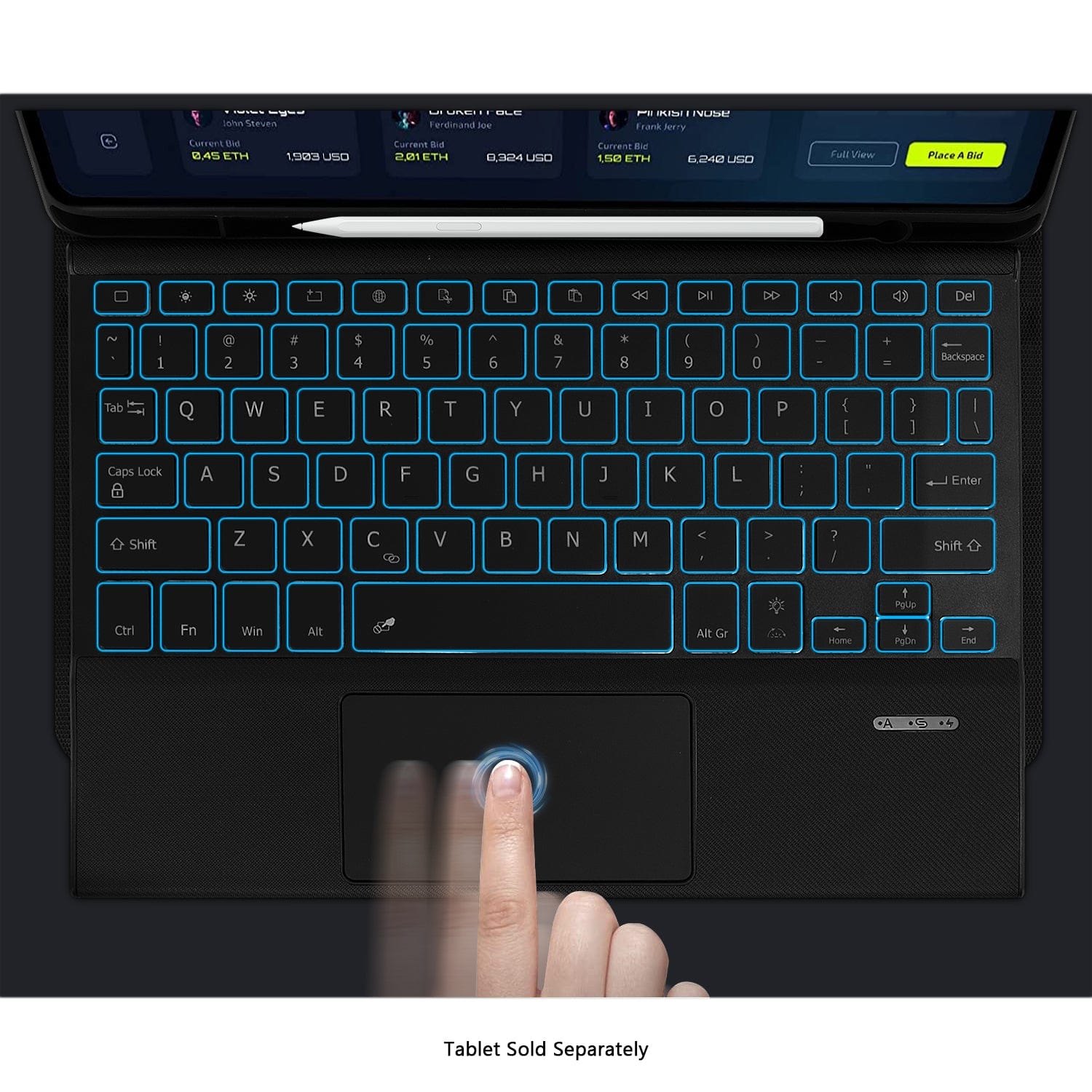Samsung Galaxy Tab S11 Keyboard Case - 7 Backlight Colors and Trackpad | Navigate Series