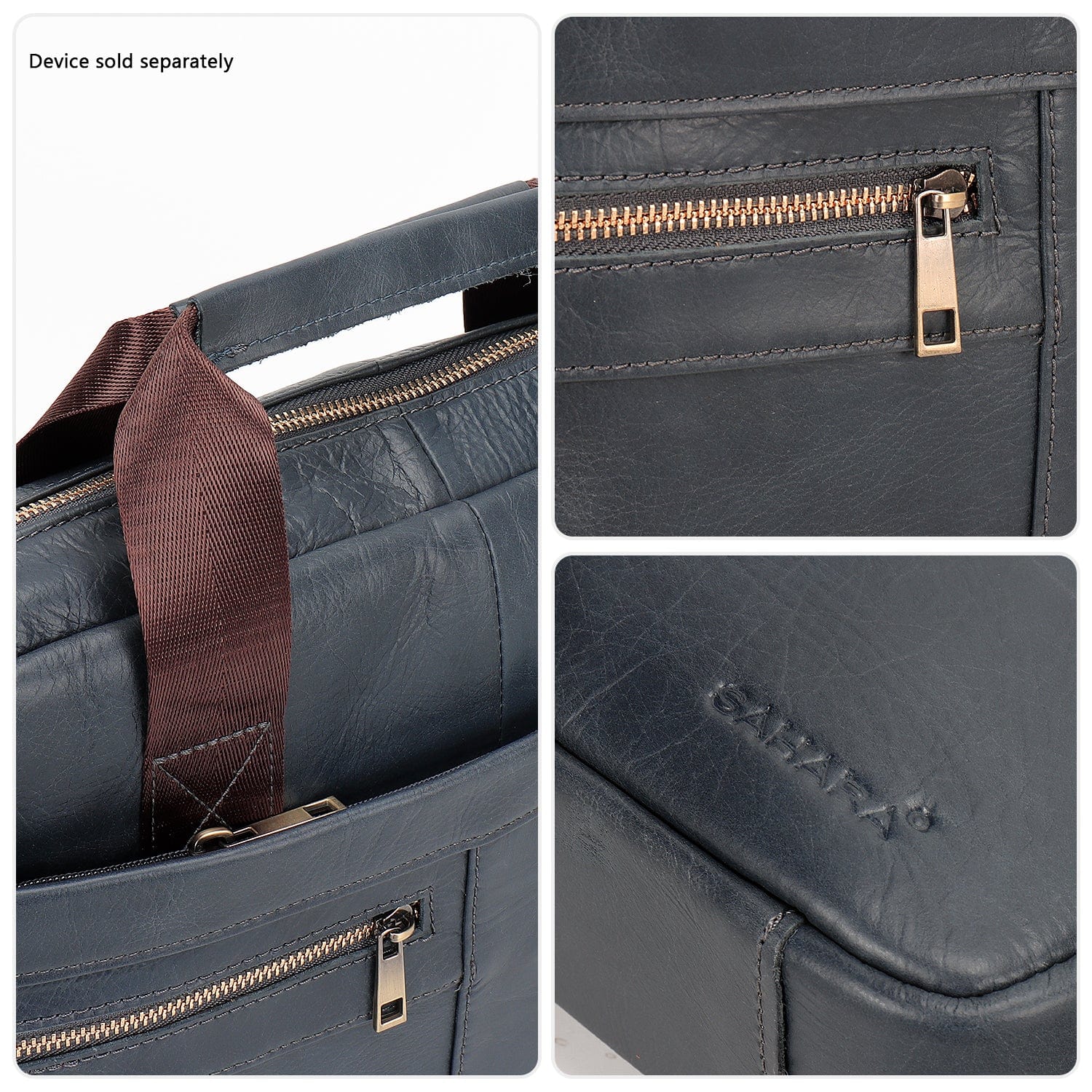 Genuine Leather Business Bag Briefcase - Laptops up to 16-inch