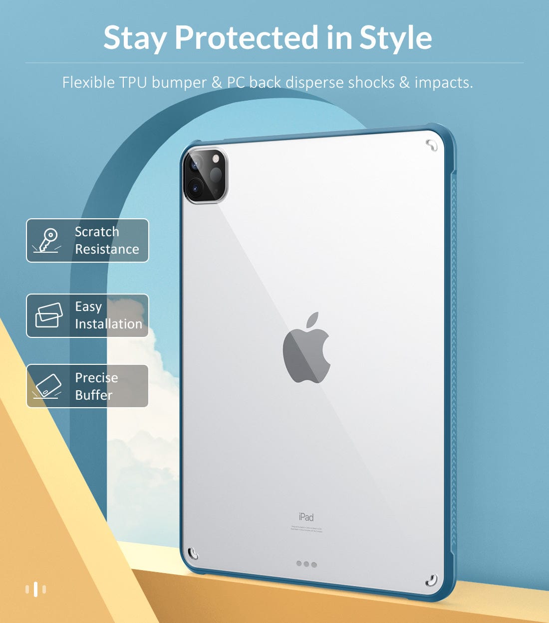 Venture Series Clear Hard Shell Case - iPad Pro 11" (3rd/4th Gen)