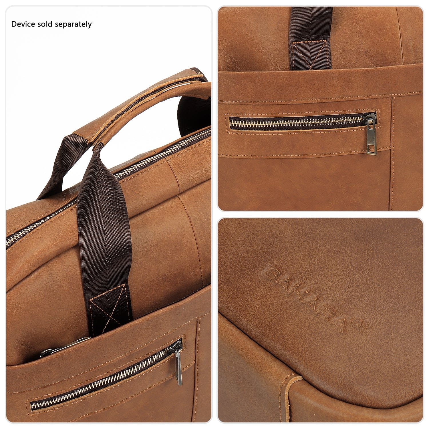Genuine Leather Business Bag Briefcase - Laptops up to 16-inch