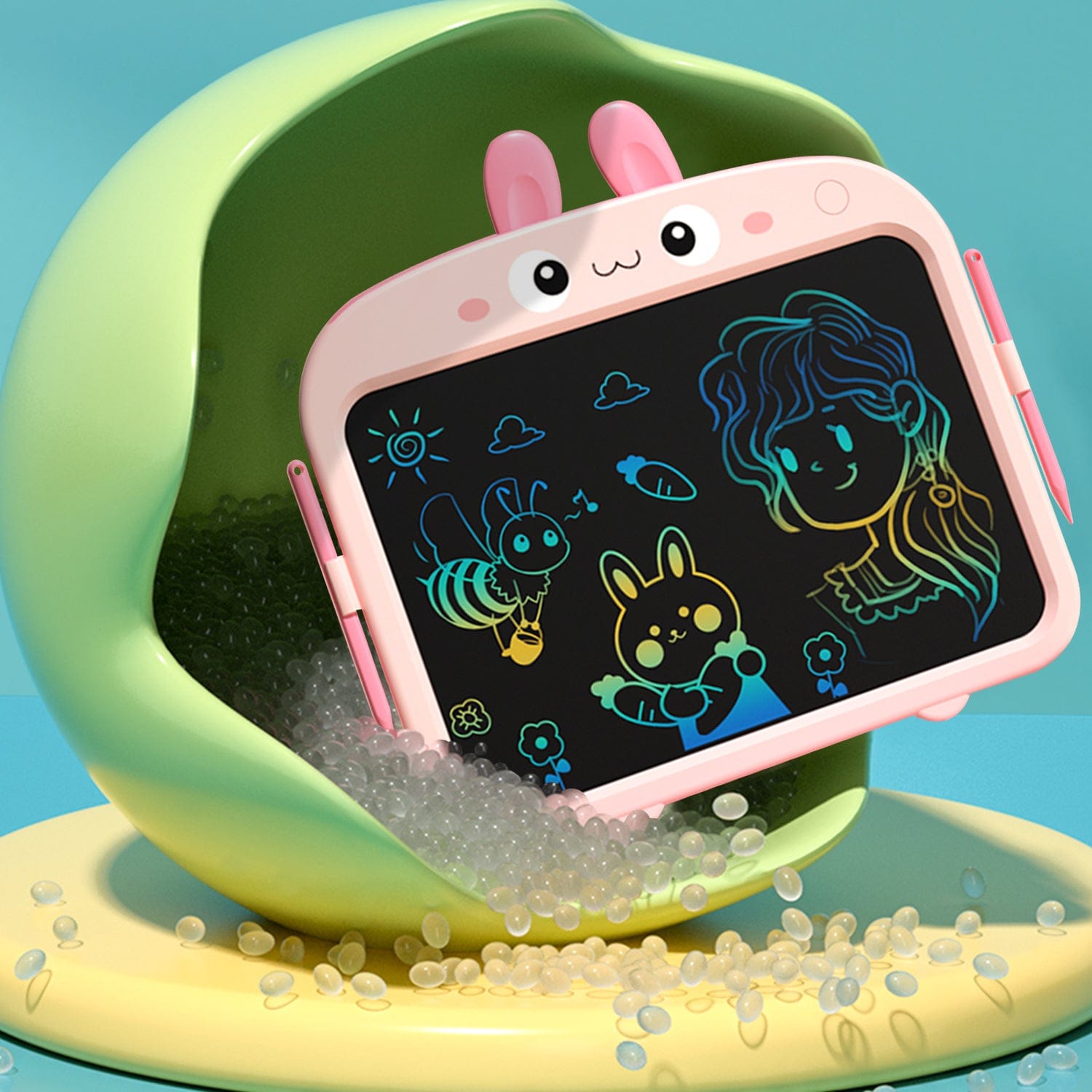 LCD Writing Kids Tablet 13.5" - Color Display, One-Click Erase