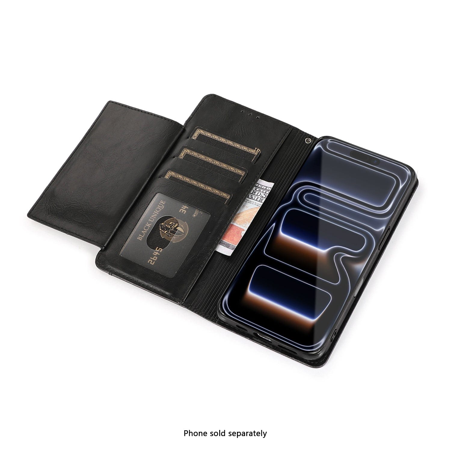 Indy Series Leather Folio Wallet Case Compatible with Magsafe for Apple iPhone 17 Pro