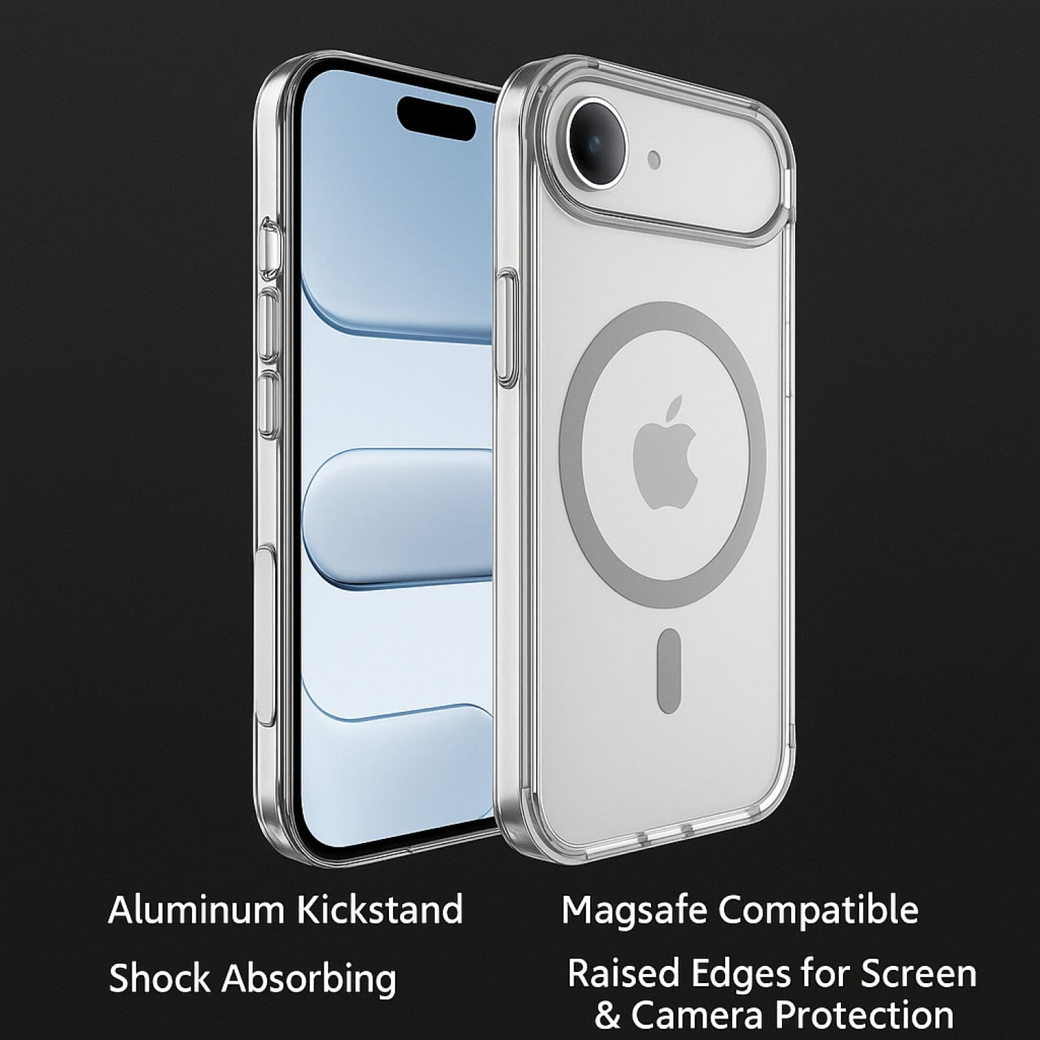 Venture Series Kickstand Case Compatible with Magsafe for Apple iPhone Air - Clear