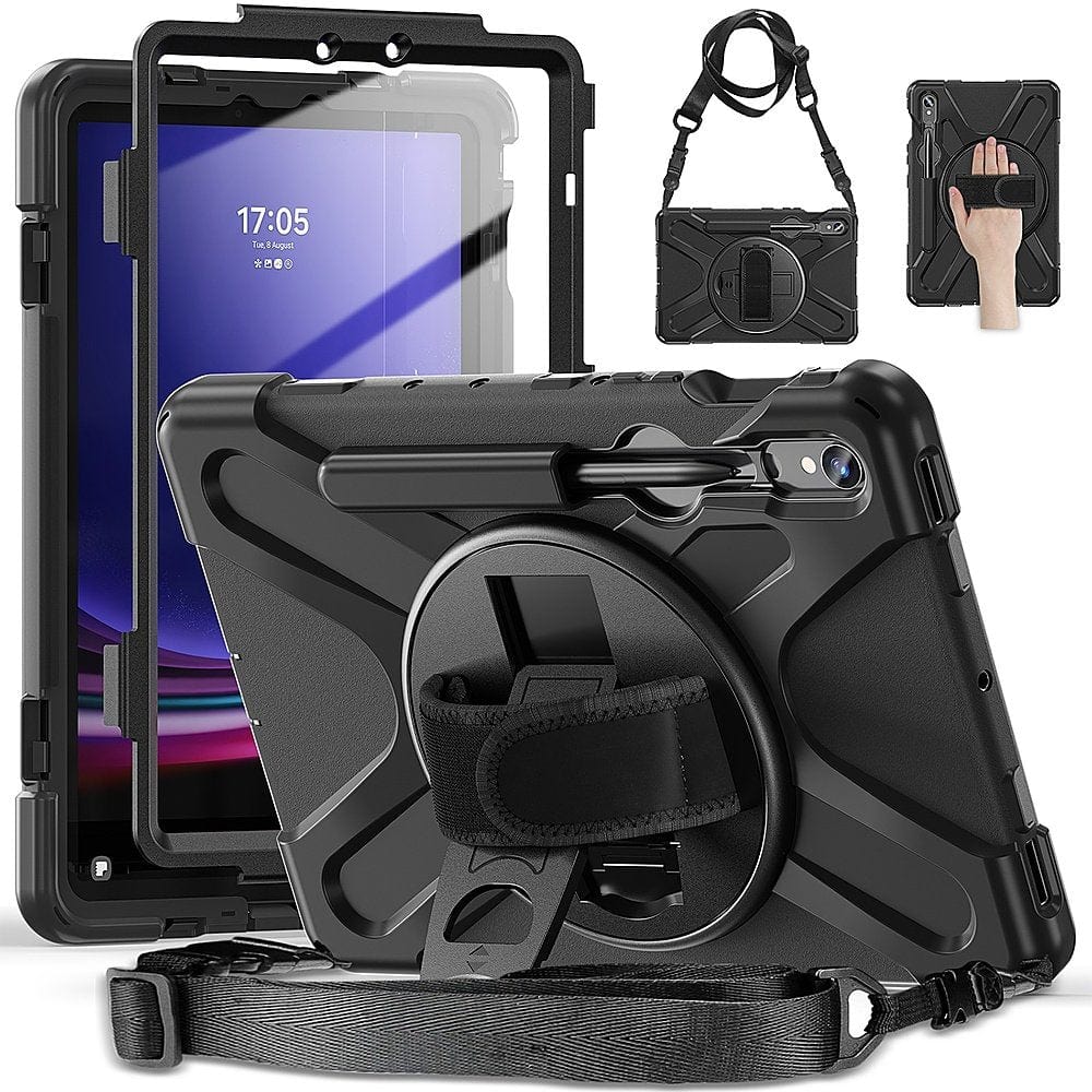 Raider X Series Heavy Duty Hand Strap Case - Galaxy Tab S10 Lite (2025), S10 FE, Tab S8, Tab S9, and Tab S9 FE