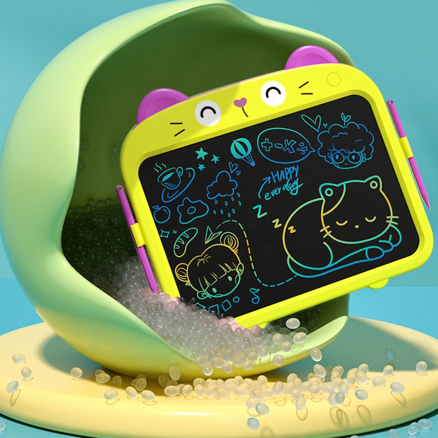 LCD Writing Kids Tablet 13.5" - Color Display, One-Click Erase