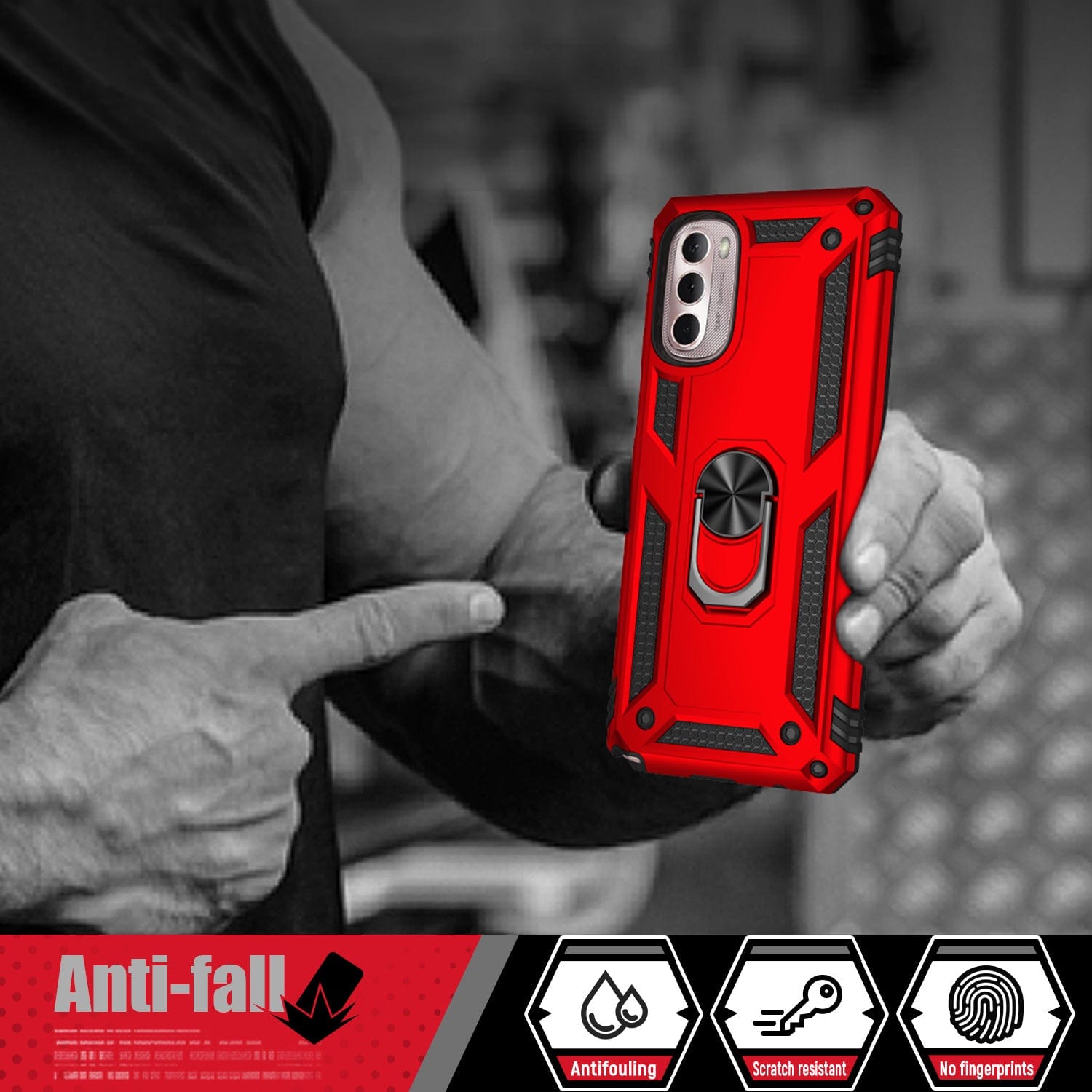 Raider Series Heavy Duty Kickstand with Belt Clip Case - Motorola G Stylus 4G