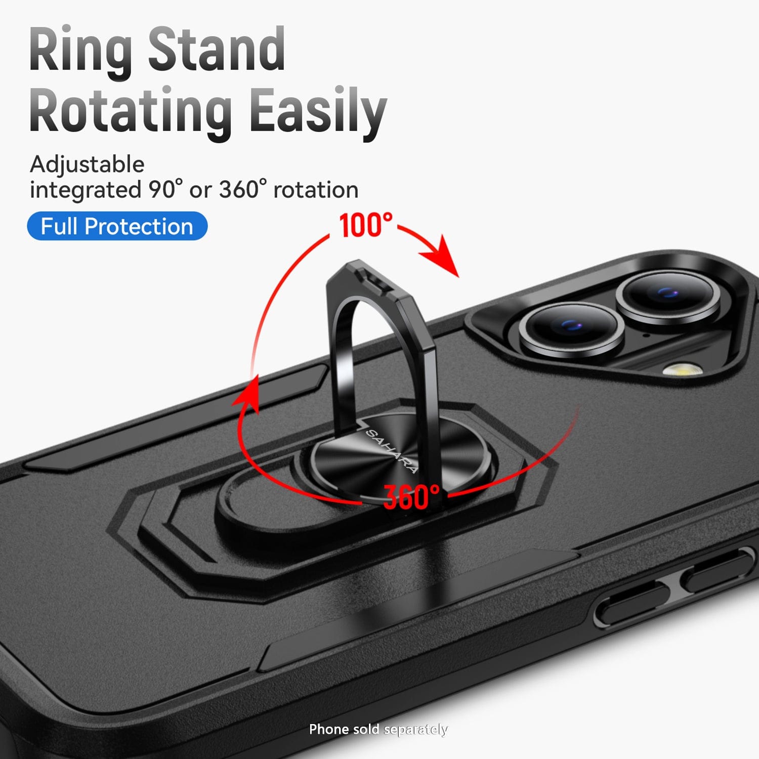 iPhone 17 Heavy Duty Case with Kickstand - Military Grade Protection, Anti-Slip Grip | Raider Series
