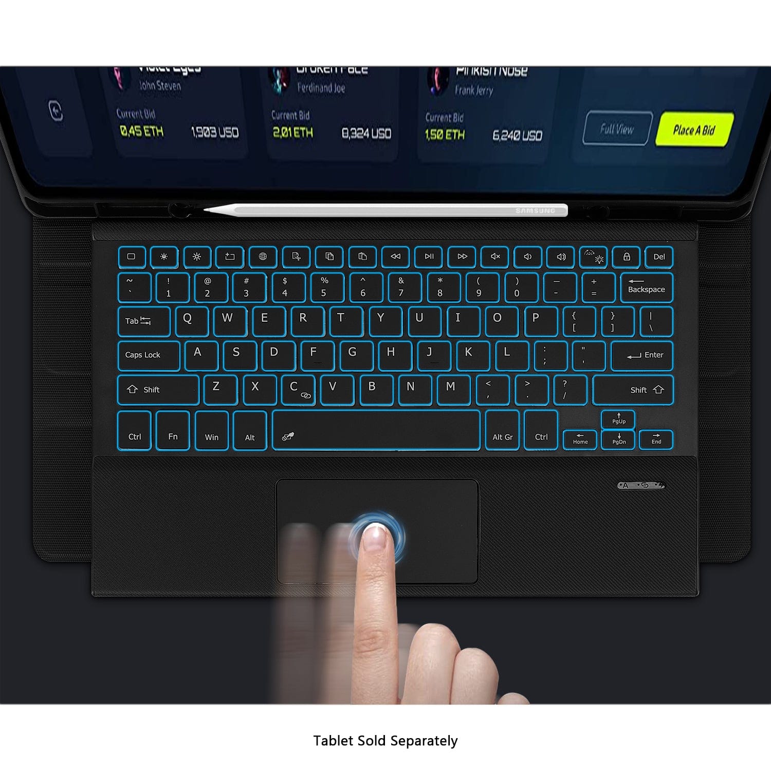Samsung Galaxy Tab S11 Ultra Keyboard Case - Backlit with Trackpad | Navigate Series