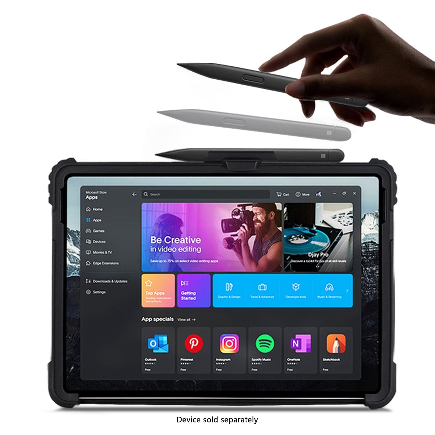 Microsoft Surface Pro 12" Case - Heavy-Duty with Hand & Shoulder Strap | Raider Series