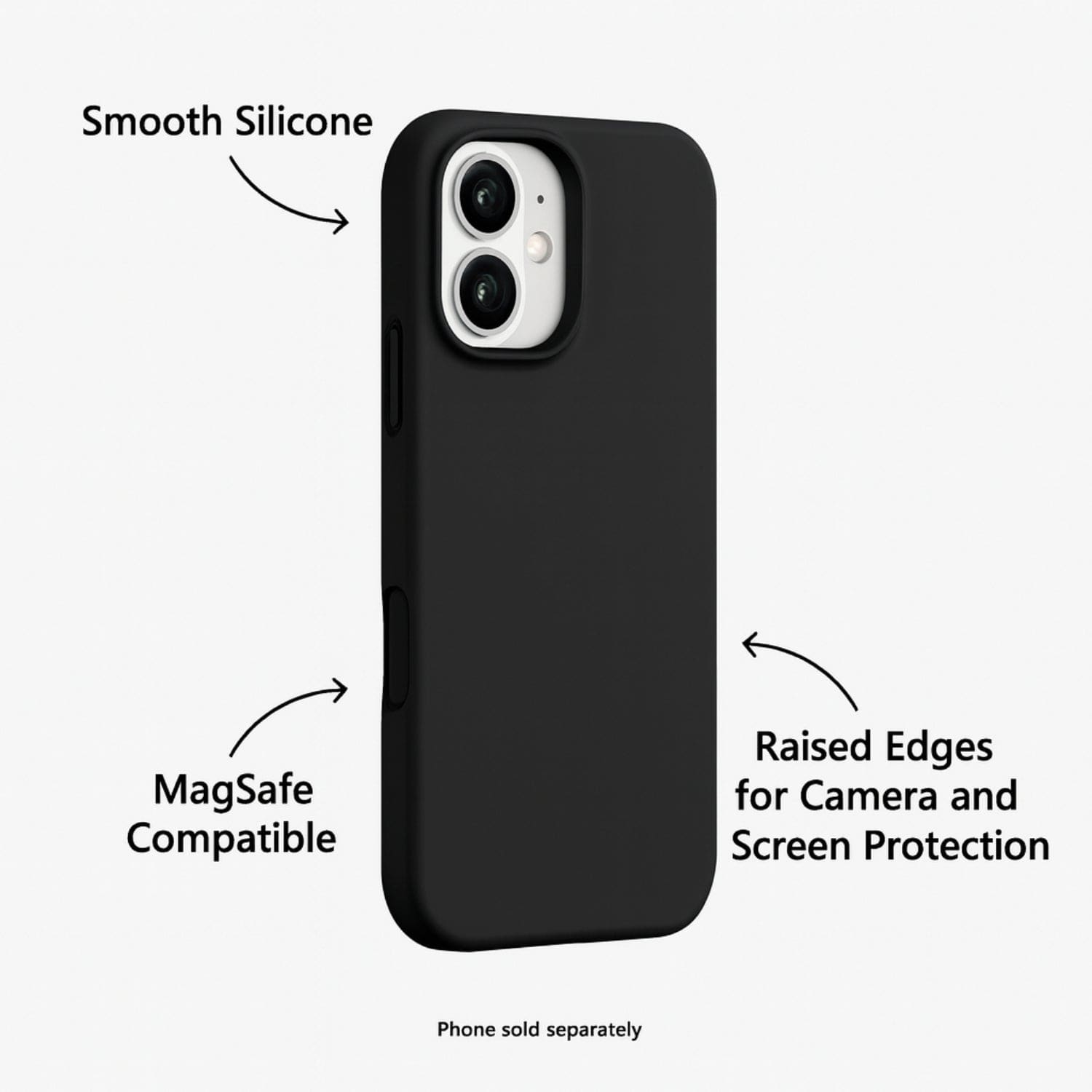 iPhone 17 Silicone Case - Form-Fitting Slim Design, Matte Finish, Compatible with Magsafe | Venture Series