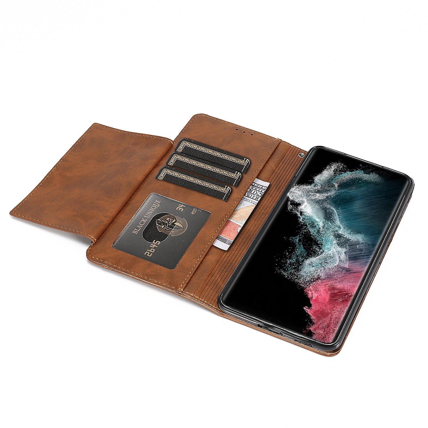 Indy Series Genuine Leather Wallet Case - Samsung Galaxy S23+