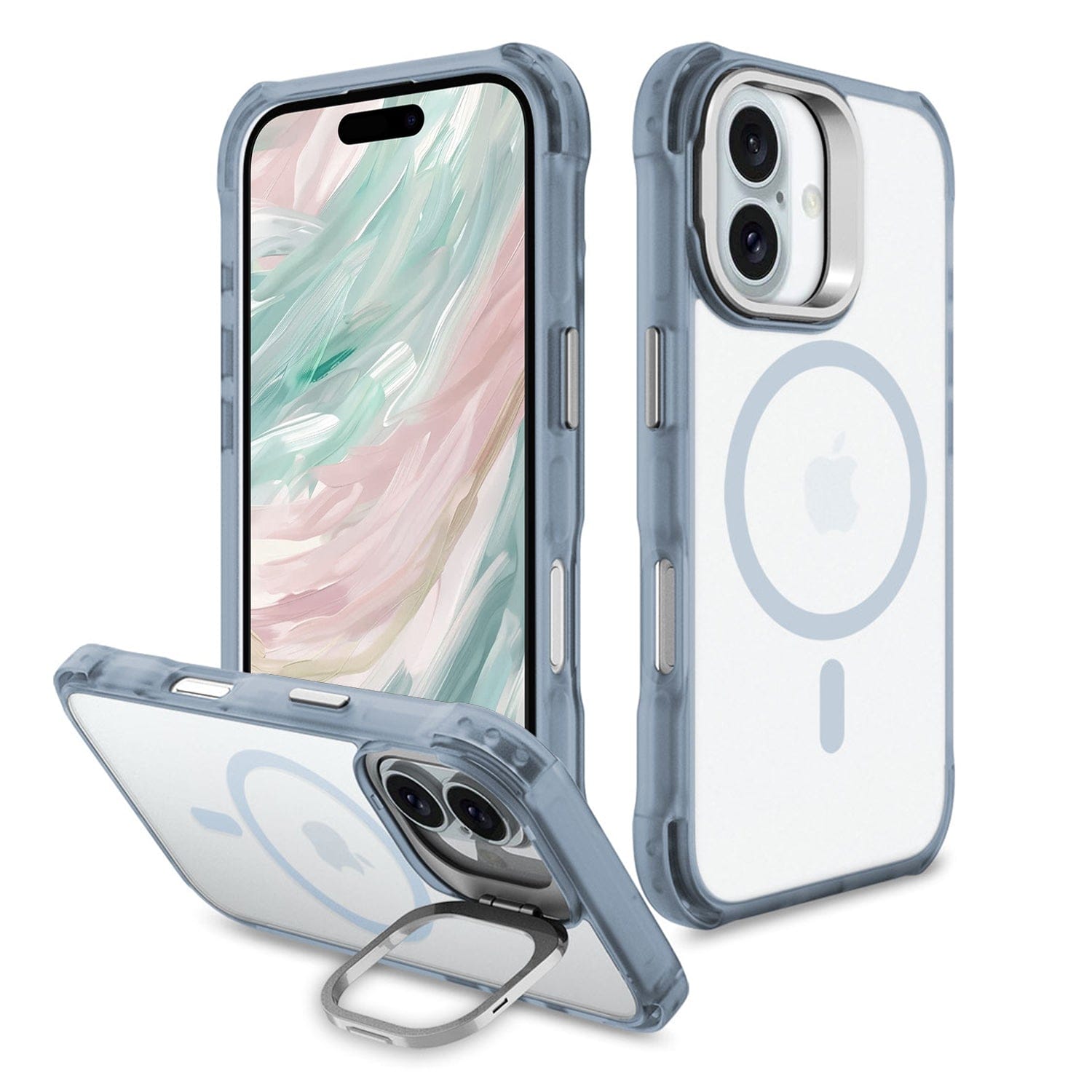 iPhone 16 Plus Clear Kickstand Case - Anti-Slip, Rugged, MagSafe | Venture Series