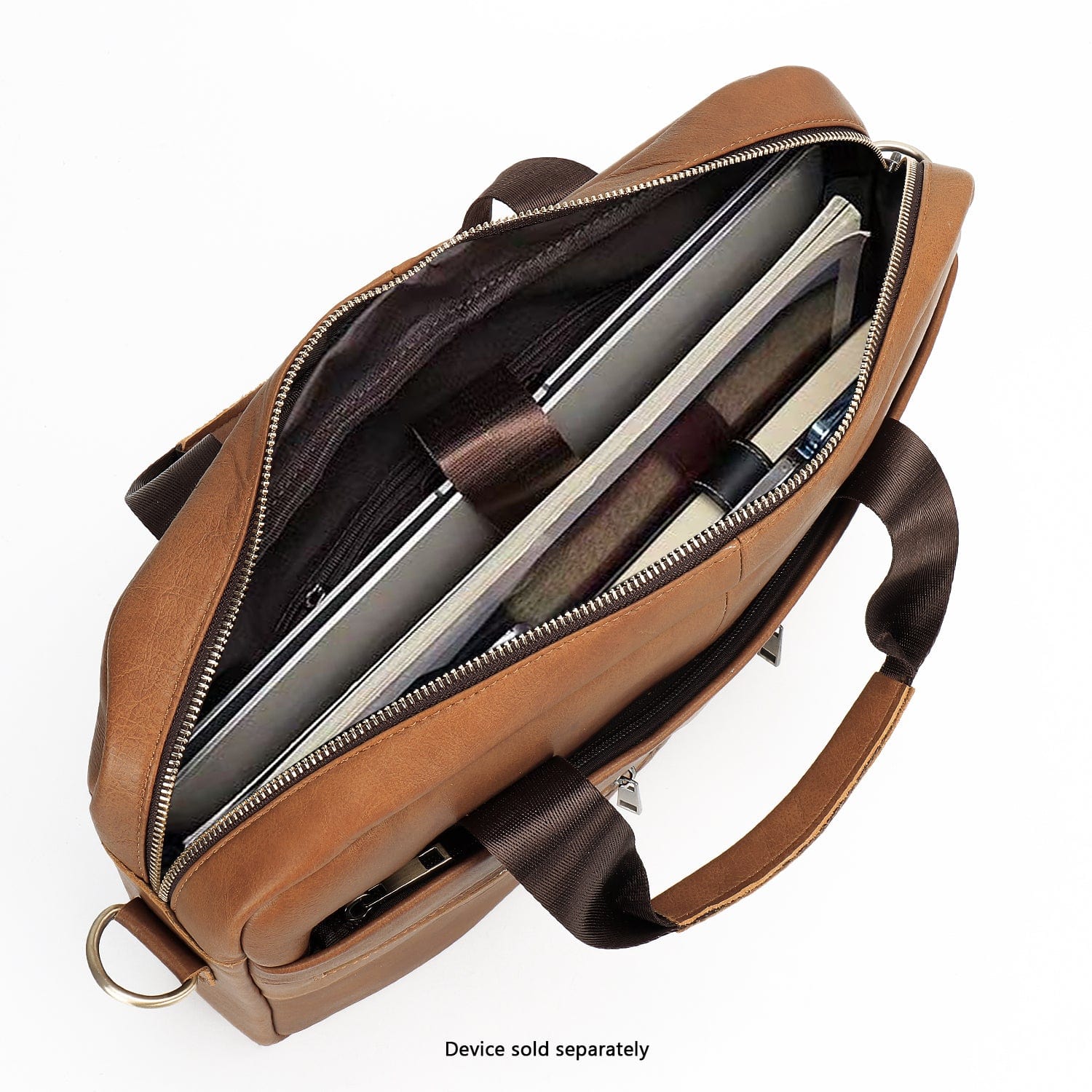 Genuine Leather Business Bag Briefcase - Laptops up to 16-inch