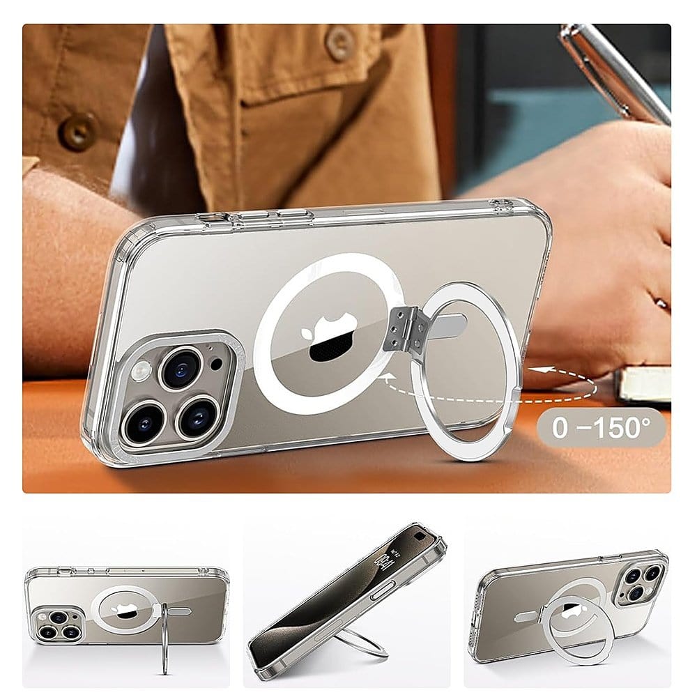 Venture Series Kickstand Magsafe Case Clear- iPhone 15 Pro Max