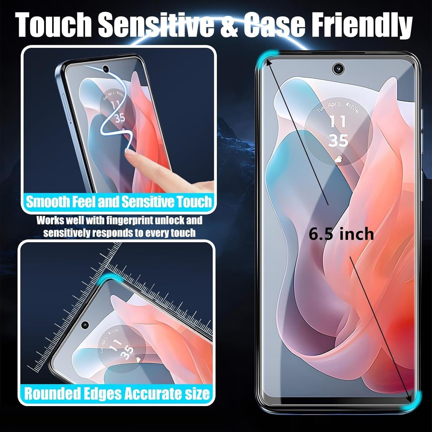 ZeroDamage Ultra Strong Tempered Glass Screen Protector (2-Pack) - Motorola G Play (2024/2026)