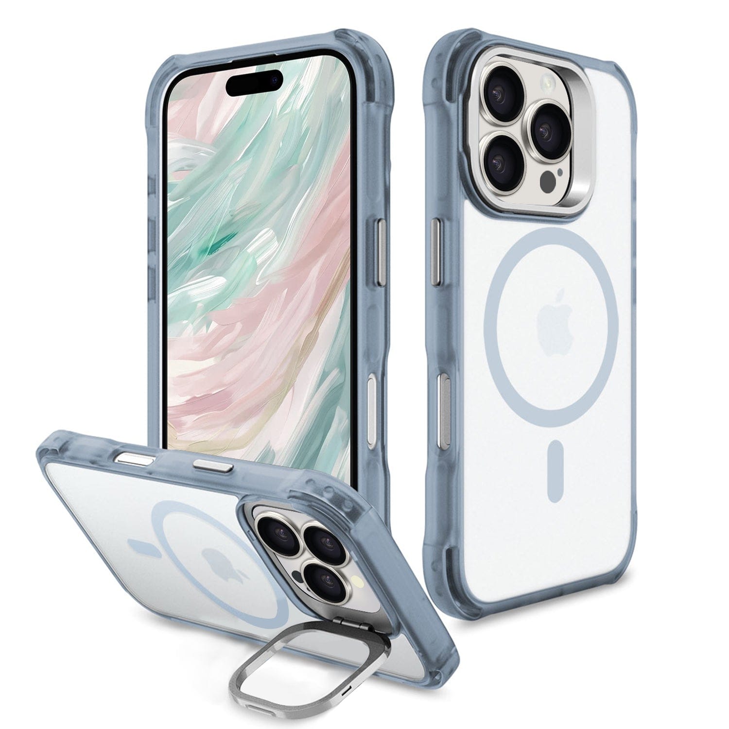 iPhone 16 Pro Max Clear Kickstand Case - Anti-Slip, Rugged, MagSafe | Venture Series