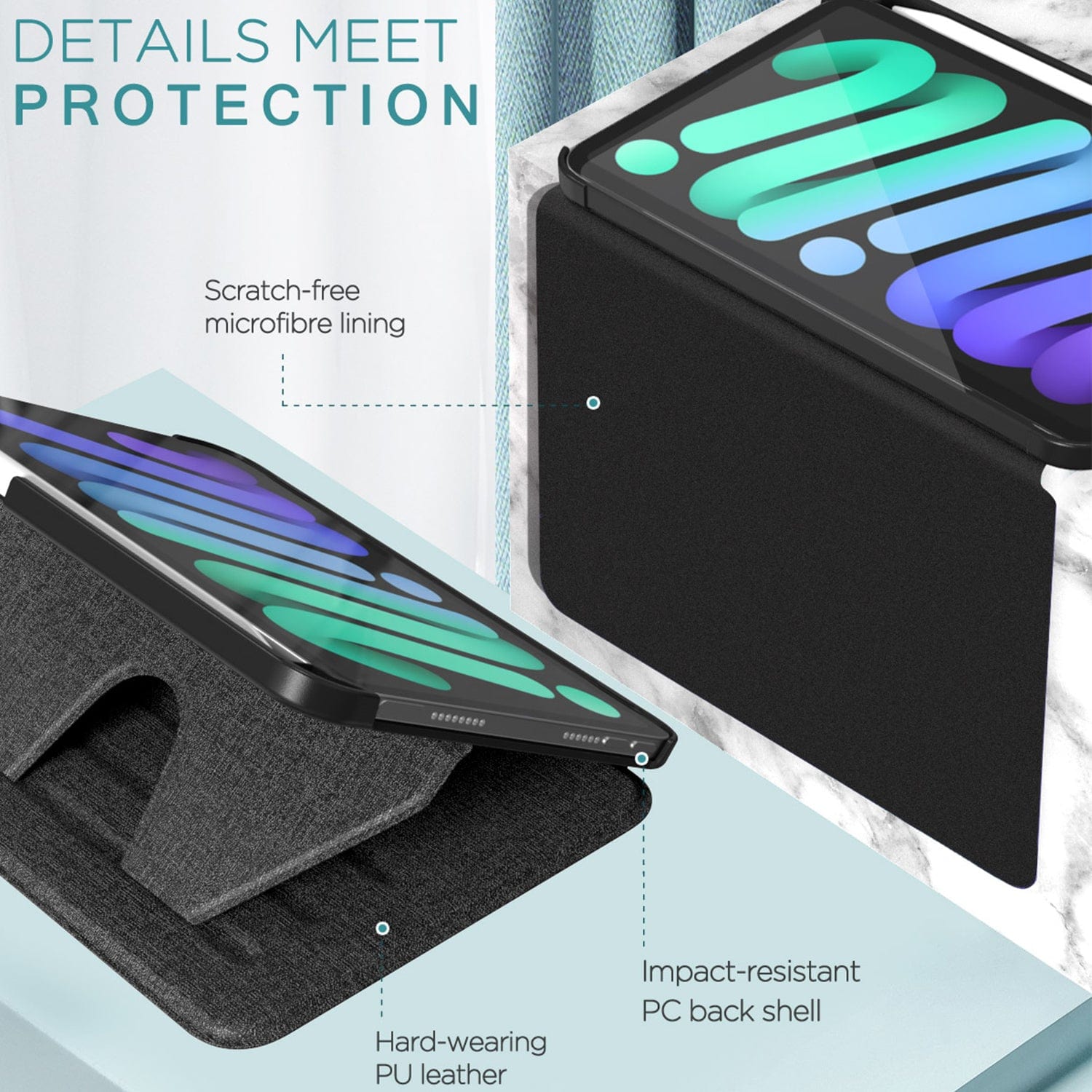 Venture Series Kickstand Case - Apple iPad mini (A17 Pro) and Apple iPad mini (6th Generation 2021)